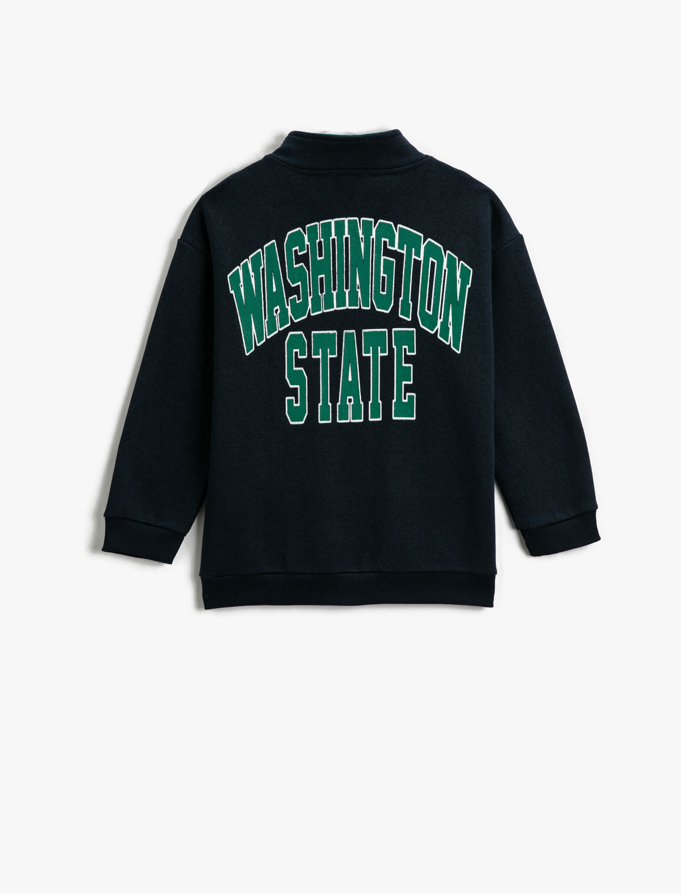  Erkek Çocuk Kolej Temalı Fermuarlı Hırka Arkası Baskılı