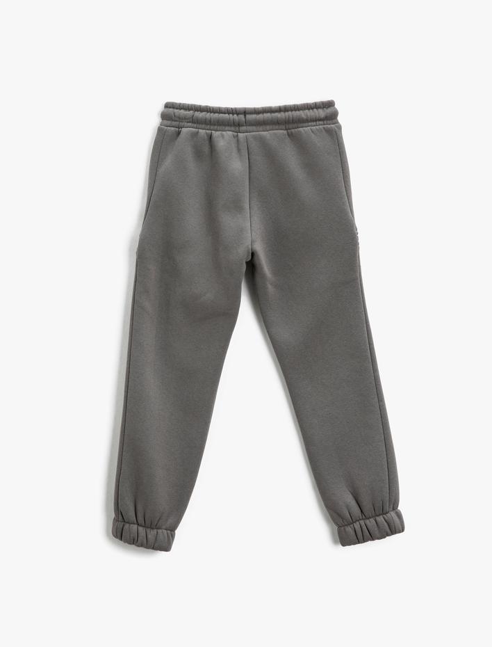 Erkek Çocuk Basic Jogger Eşofman Altı Fermuarlı Cep Detaylı Beli Bağlamalı