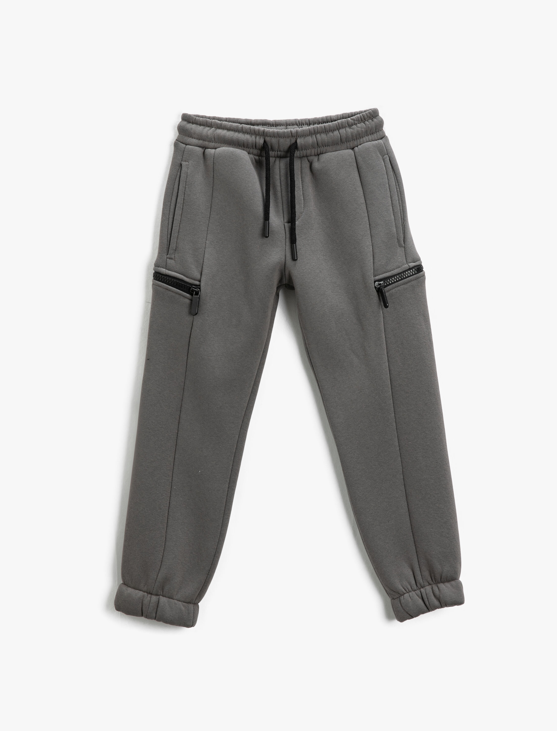  Erkek Çocuk Basic Jogger Eşofman Altı Fermuarlı Cep Detaylı Beli Bağlamalı
