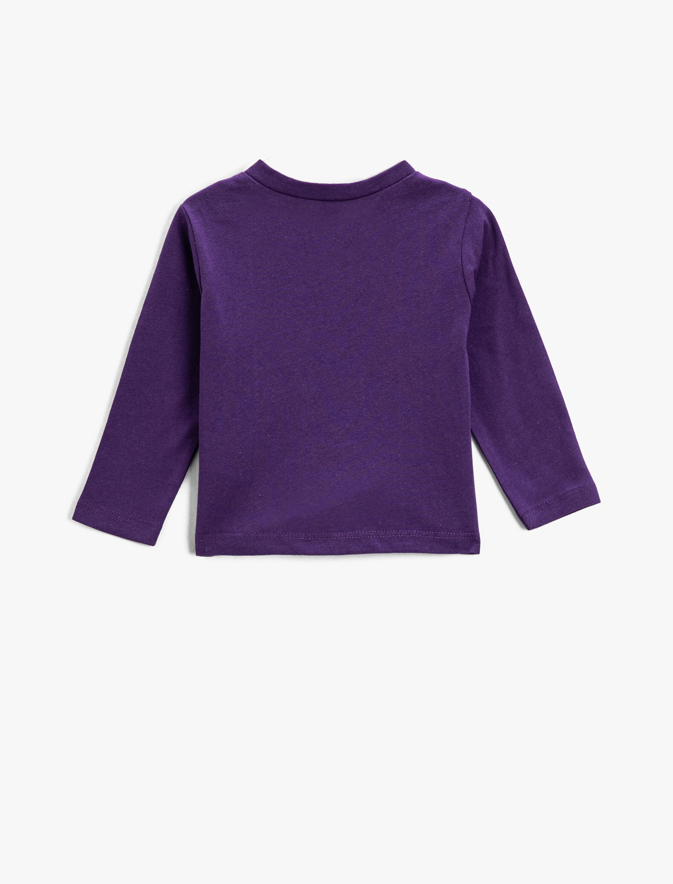 Erkek Bebek Baskılı Uzun Kollu Tişört Bisiklet Yaka Pamuklu