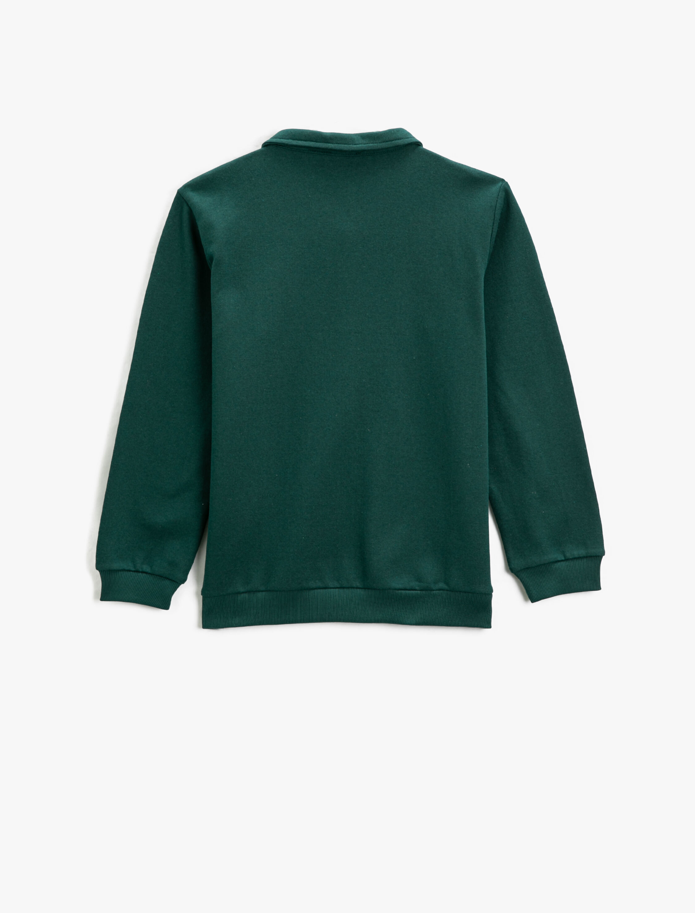 Erkek Çocuk Basic Polo Yaka Uzun Kollu Tişört Düğmeli Pamuklu
