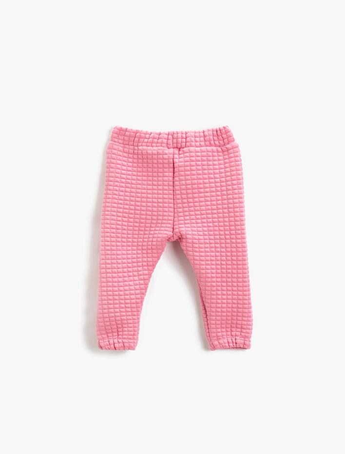 Kız Bebek Kapitone Jogger Eşofman Altı Beli Lastikli