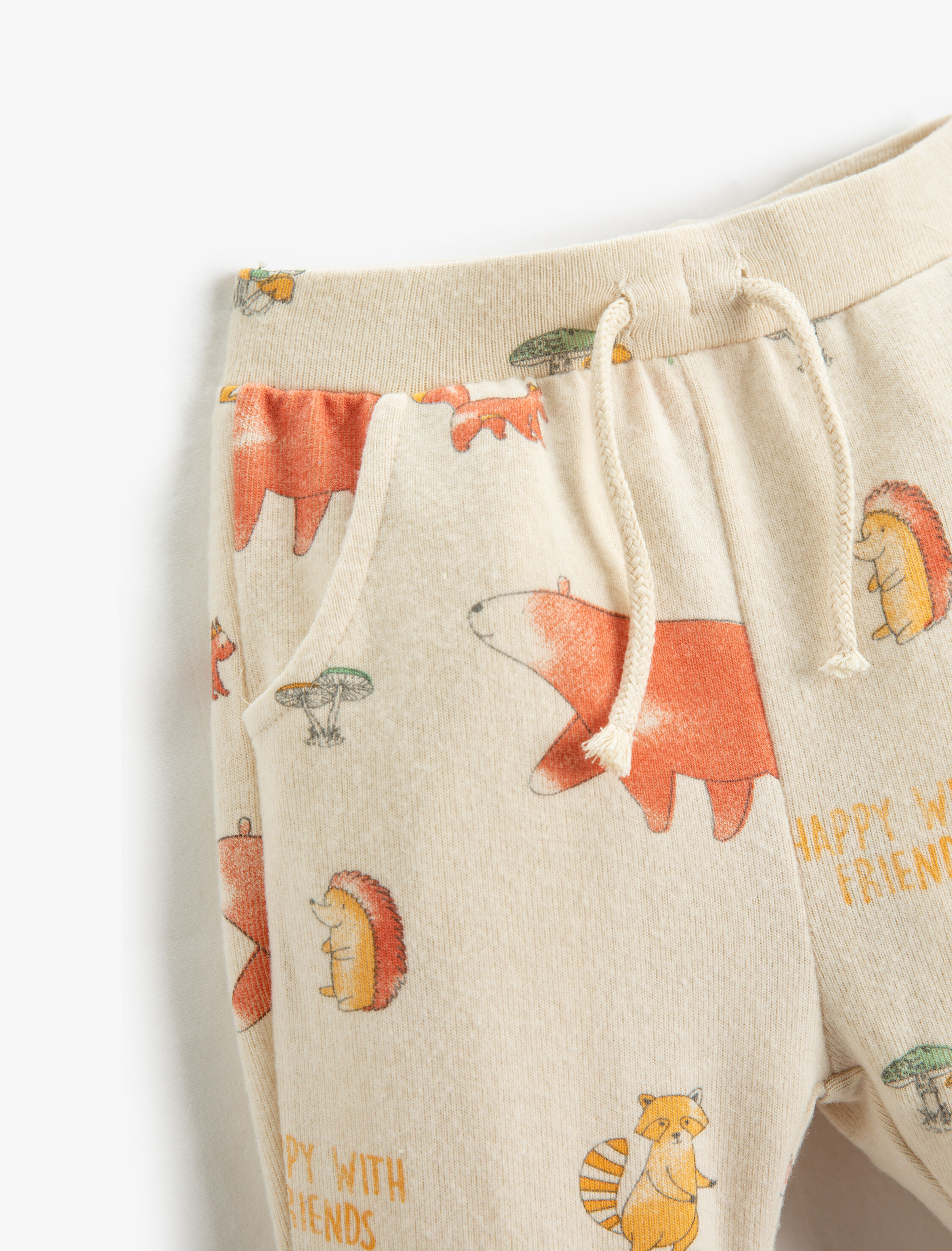  Erkek Bebek Yumuşak Dokulu Jogger Eşofman Altı Cepli Beli Bağlamalı