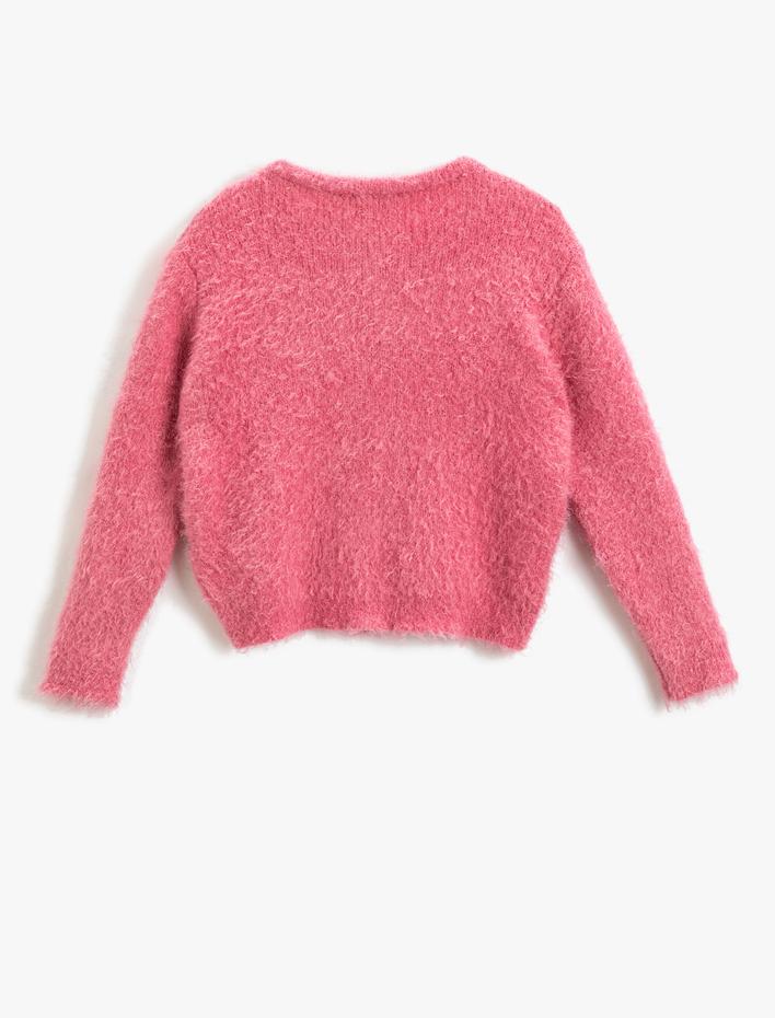 Kız Çocuk Peluş Hırka Düğmeli