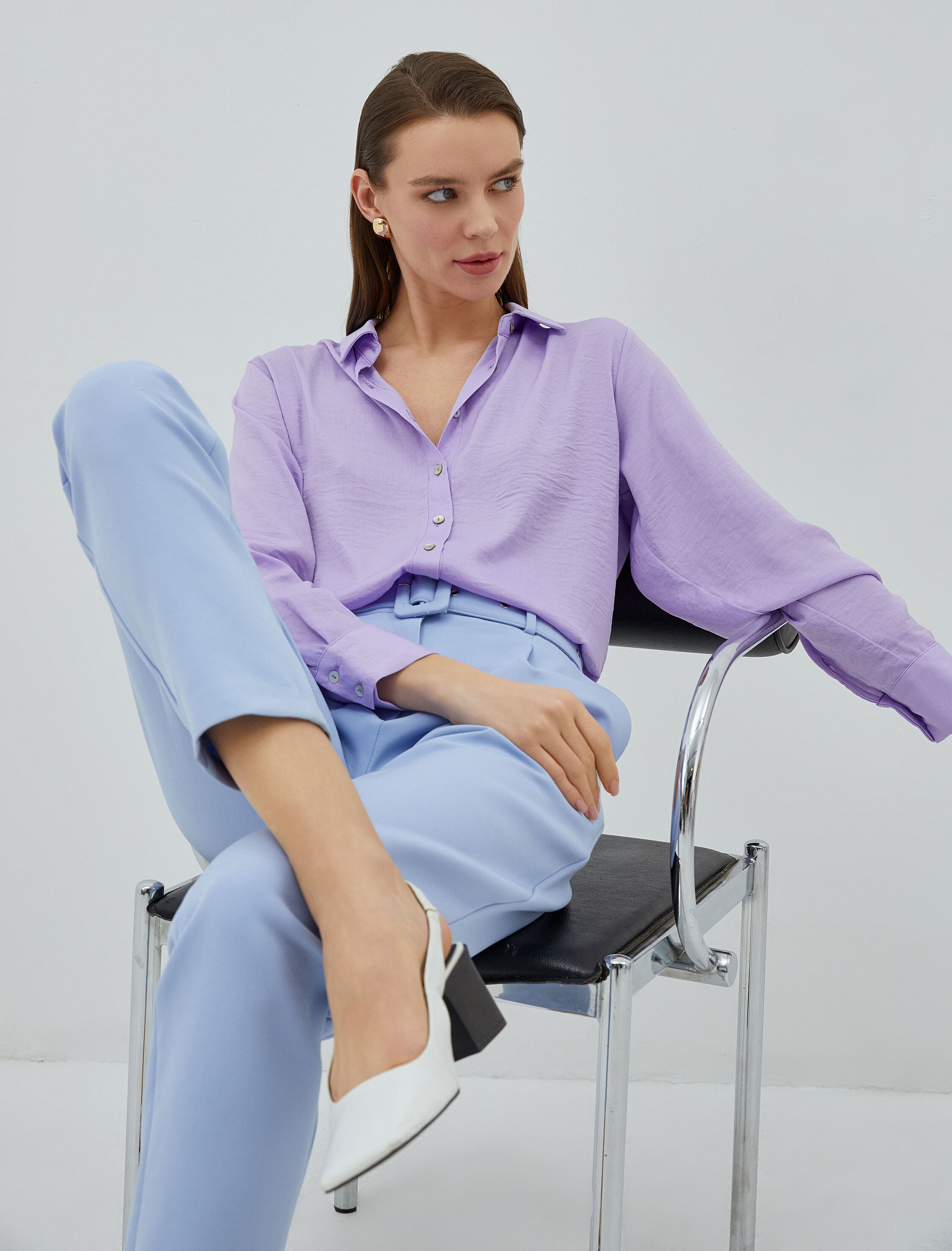   Basic Gömlek Uzun Kollu Düğmeli