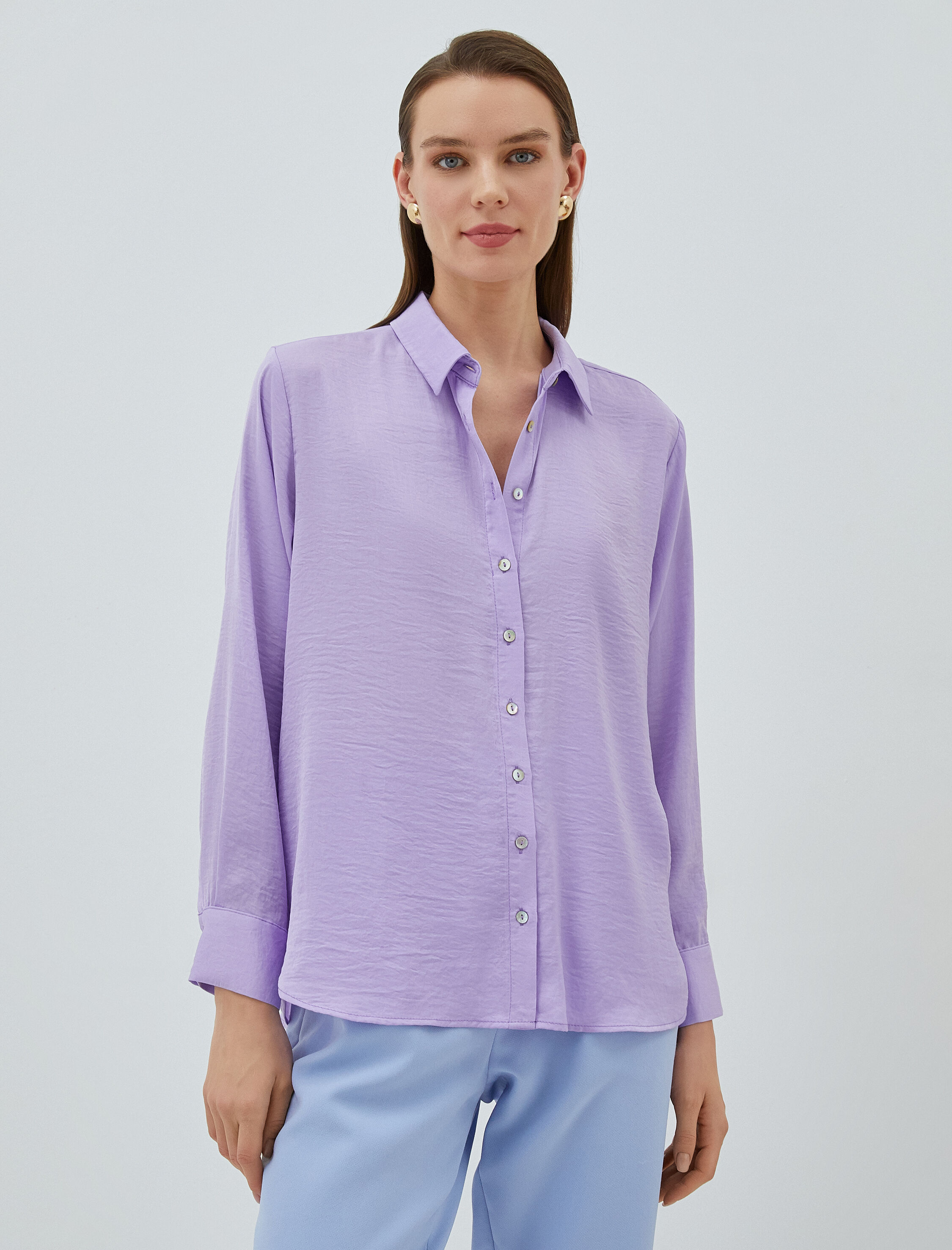   Basic Gömlek Uzun Kollu Düğmeli