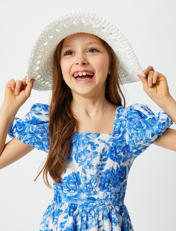 Kız Çocuk Hasır Şapka