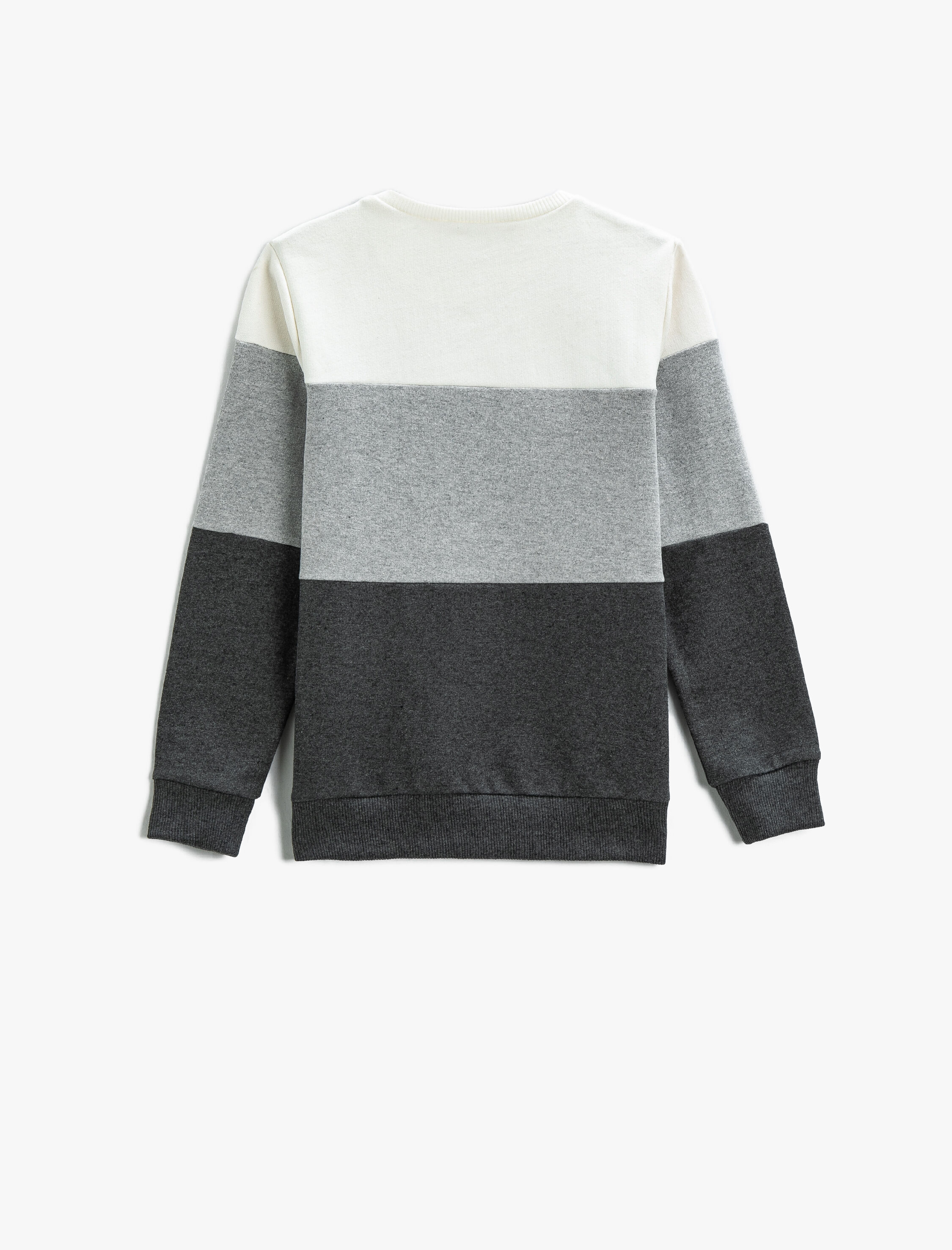  Erkek Çocuk Sweatshirt Uzun Kollu Baskılı Bisiklet Yaka