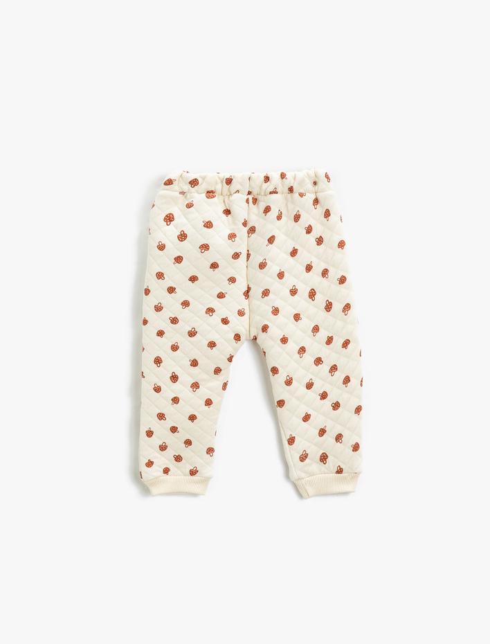 Kız Bebek Kapitone Jogger Eşofman Altı Beli Lastikli