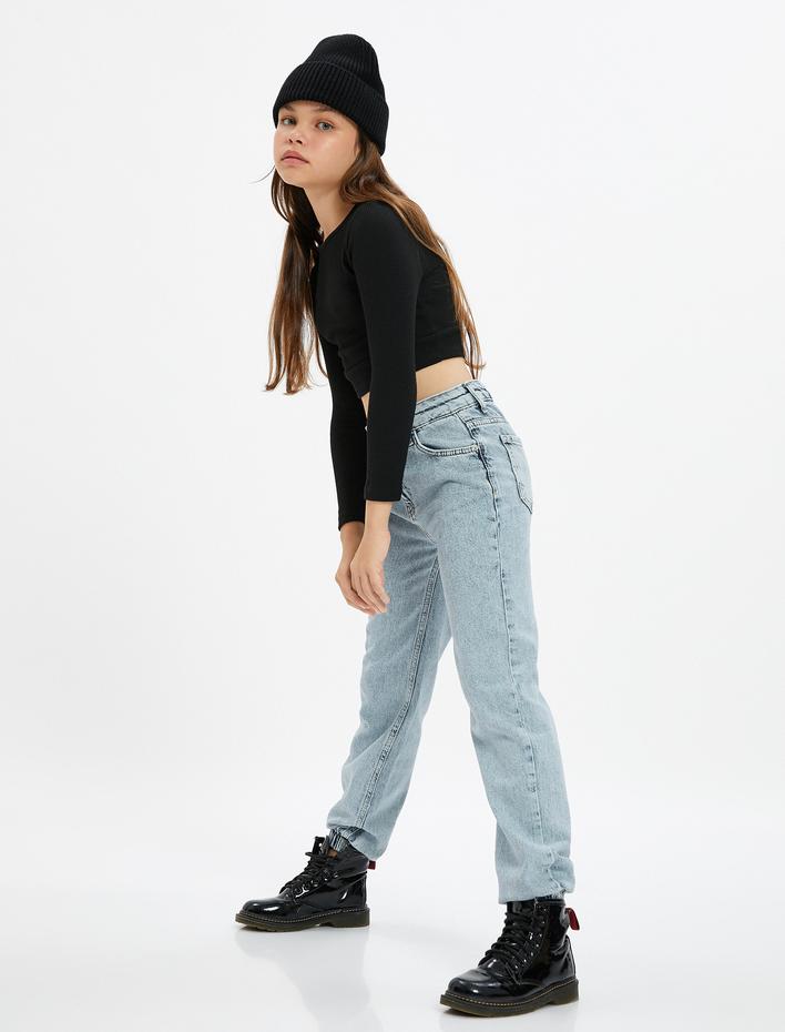 Kız Çocuk Jogger Kot Pantolon - Jegging Jean