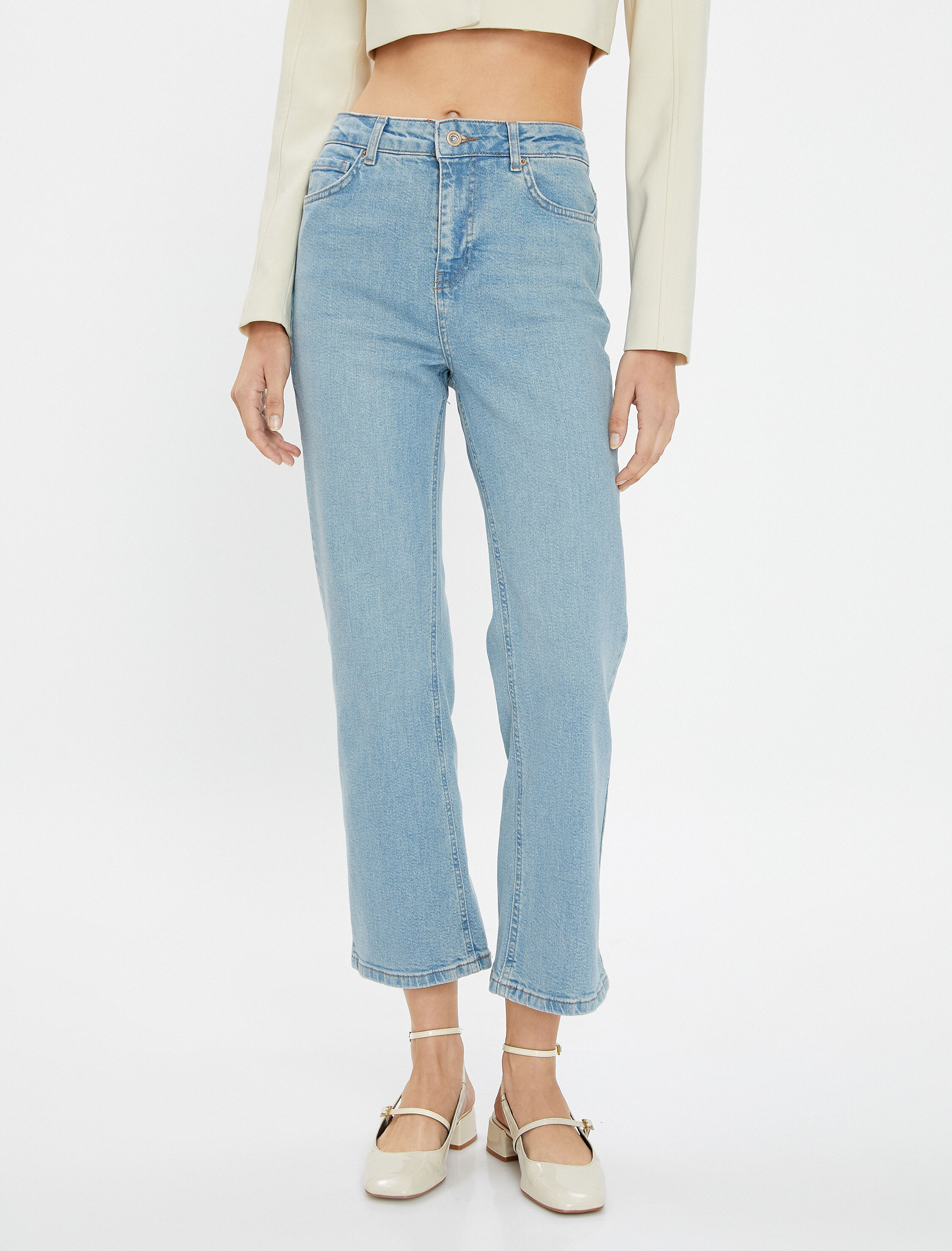   İspanyol Paça Kot Pantolon Dar Kesim - Flare Jeans