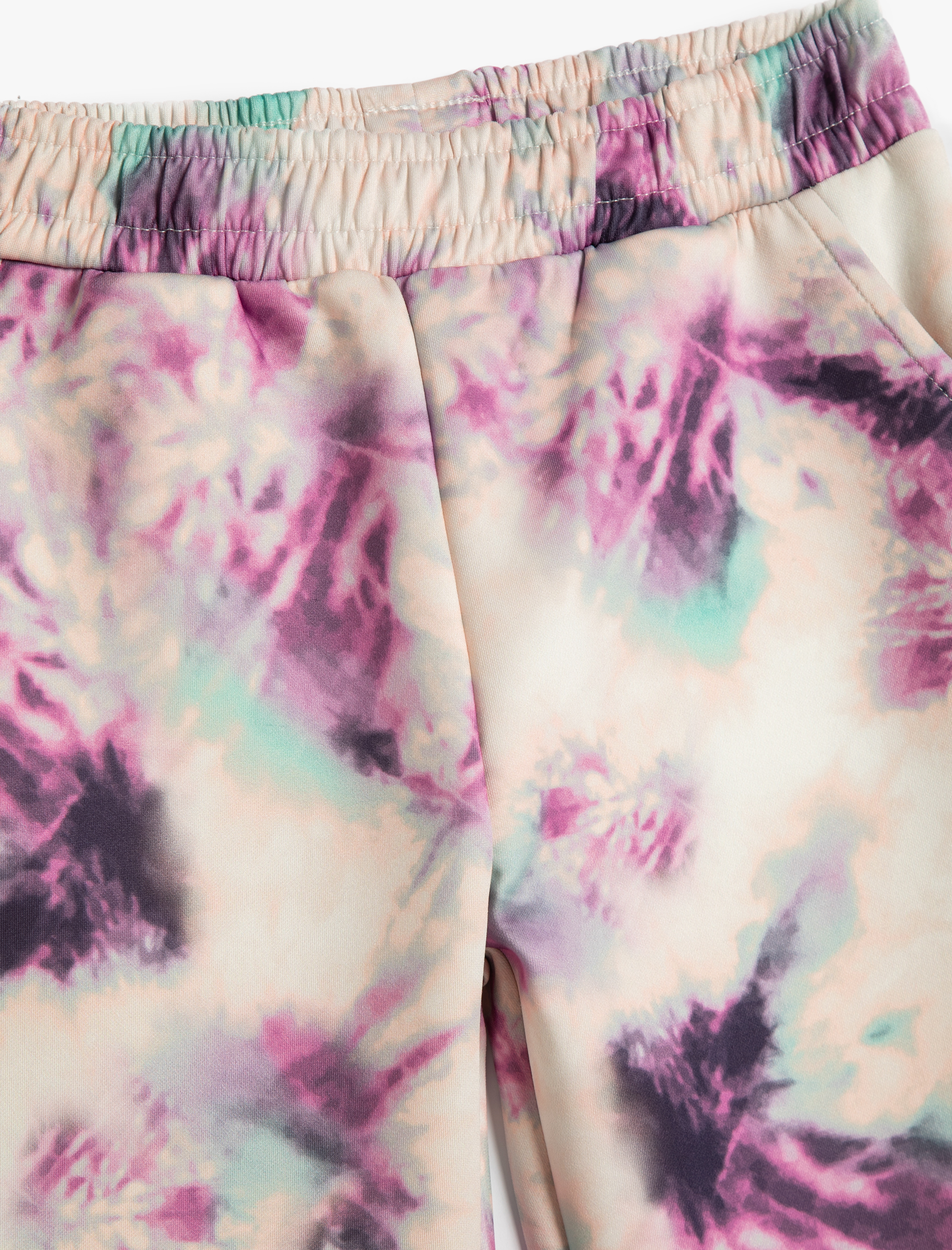 Kız Çocuk Jogger Eşofman Altı Batik Desenli Cepli Beli Lastikli