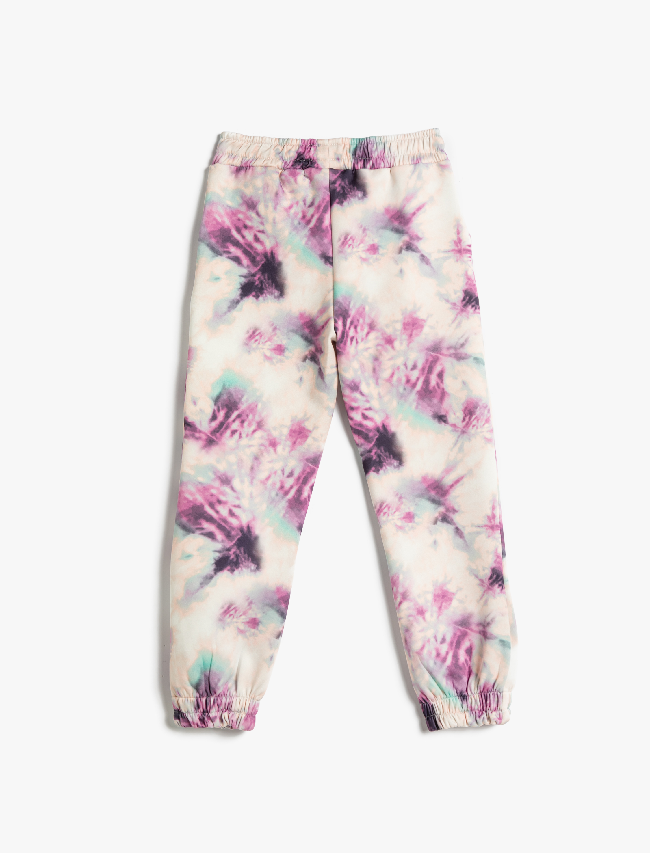 Kız Çocuk Jogger Eşofman Altı Batik Desenli Cepli Beli Lastikli