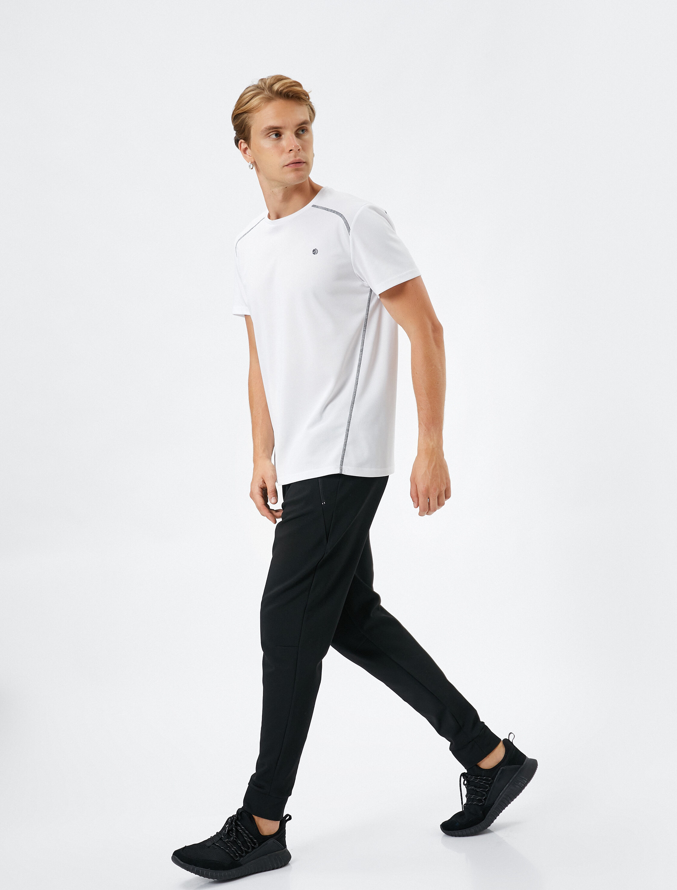   Jogger Eşofman Altı Beli Bağcıklı Fermuar Cep Detaylı