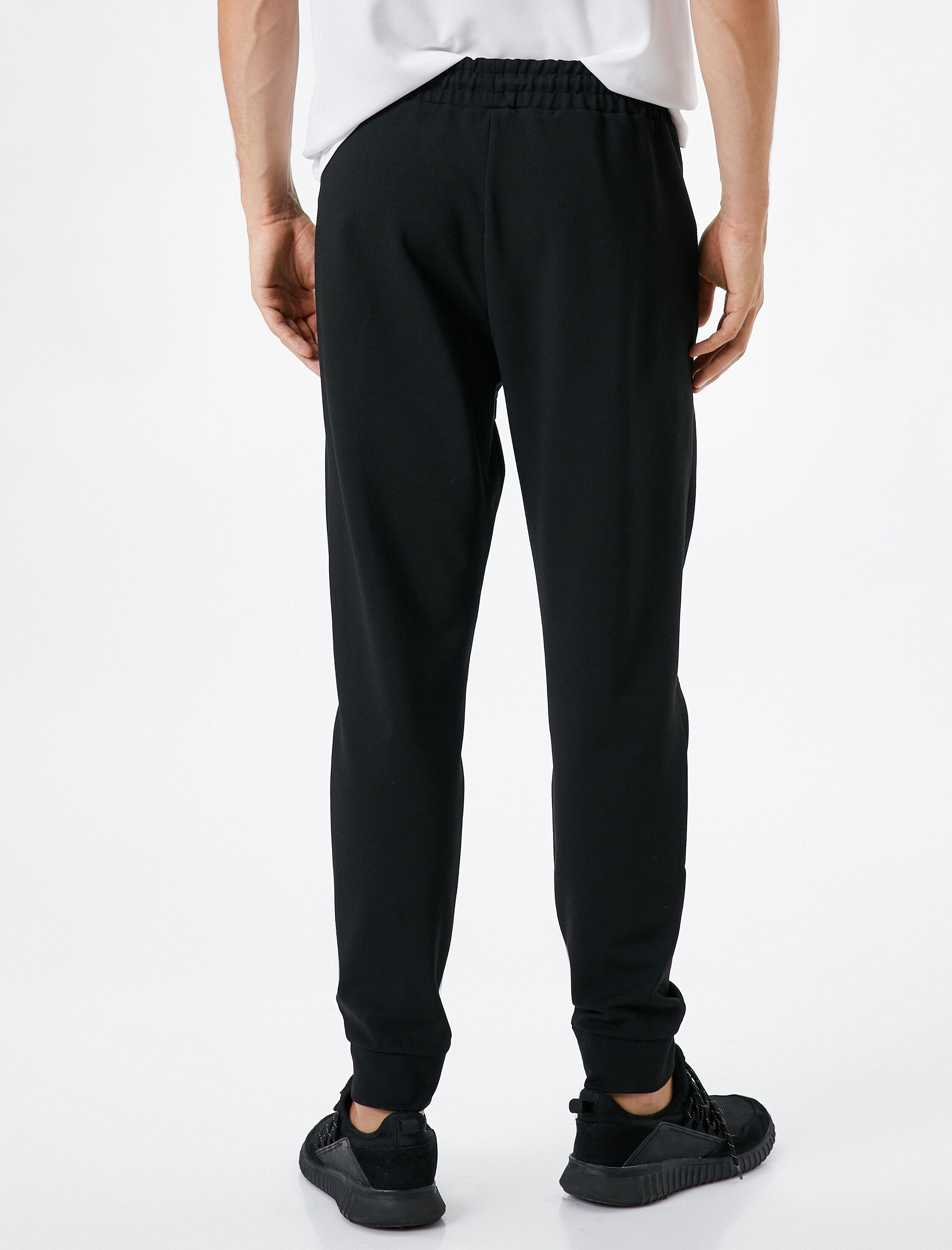   Jogger Eşofman Altı Beli Bağcıklı Fermuar Cep Detaylı