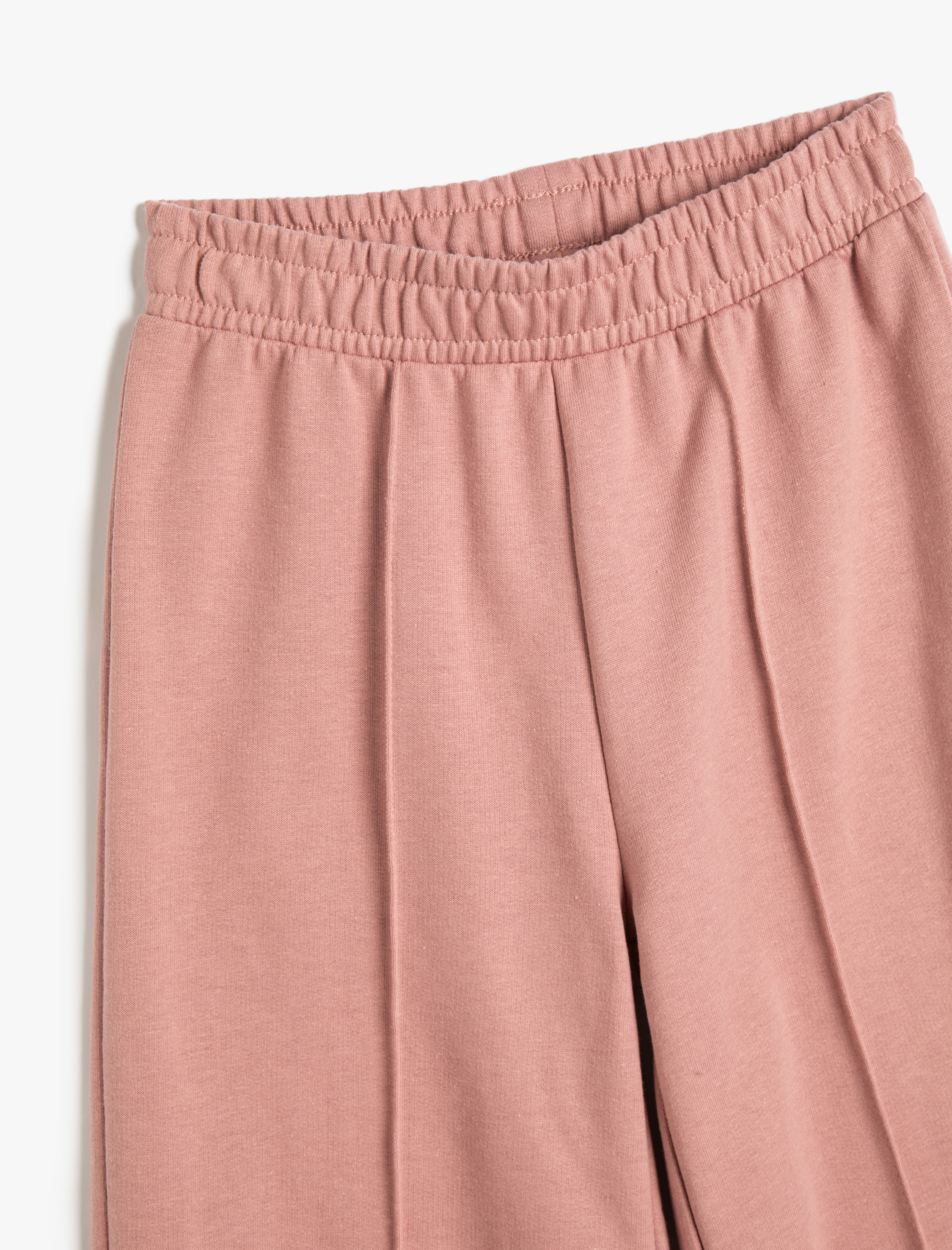  Kız Çocuk Eşofman Altı Geniş Paça Beli Lastikli Şardonlu