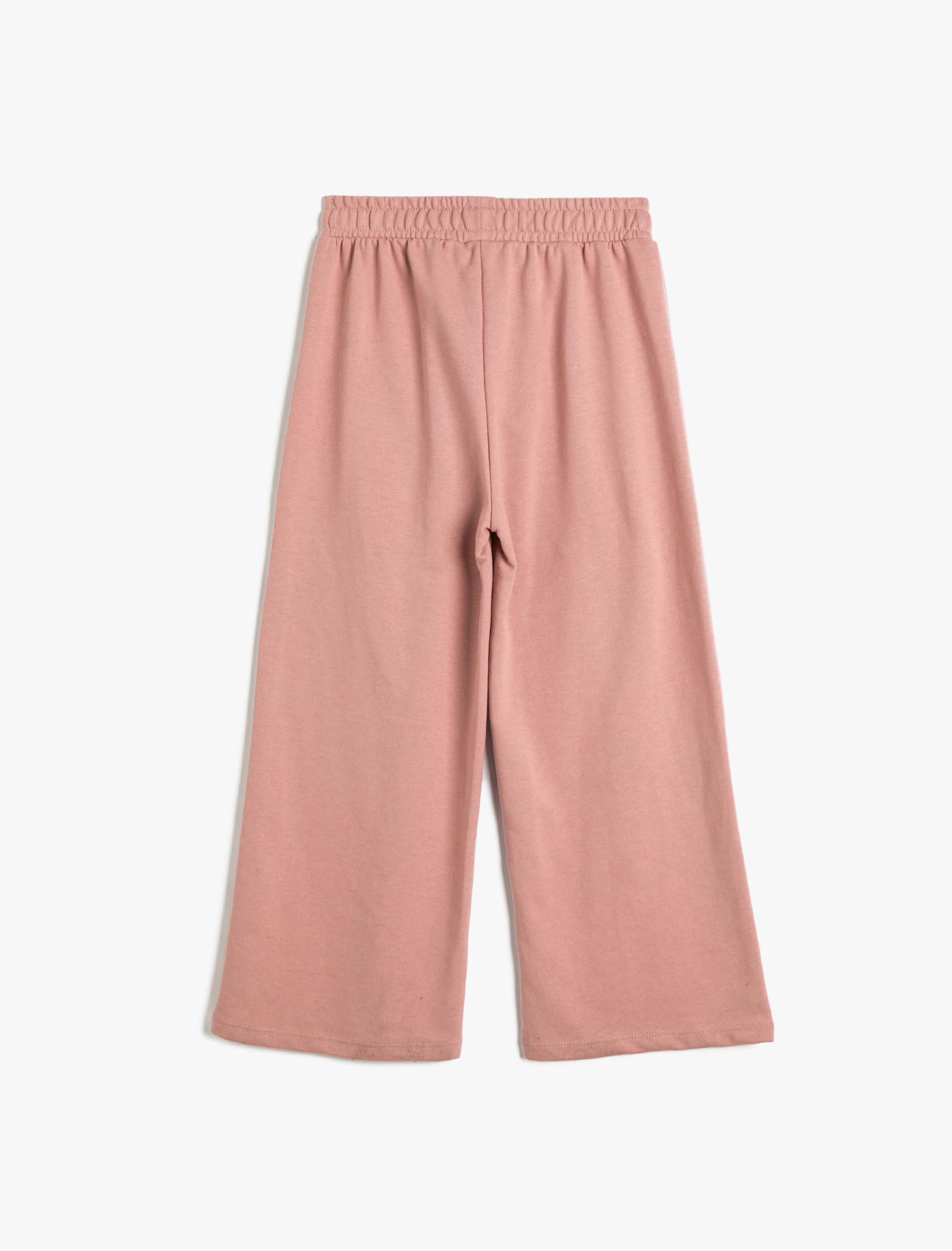  Kız Çocuk Eşofman Altı Geniş Paça Beli Lastikli Şardonlu