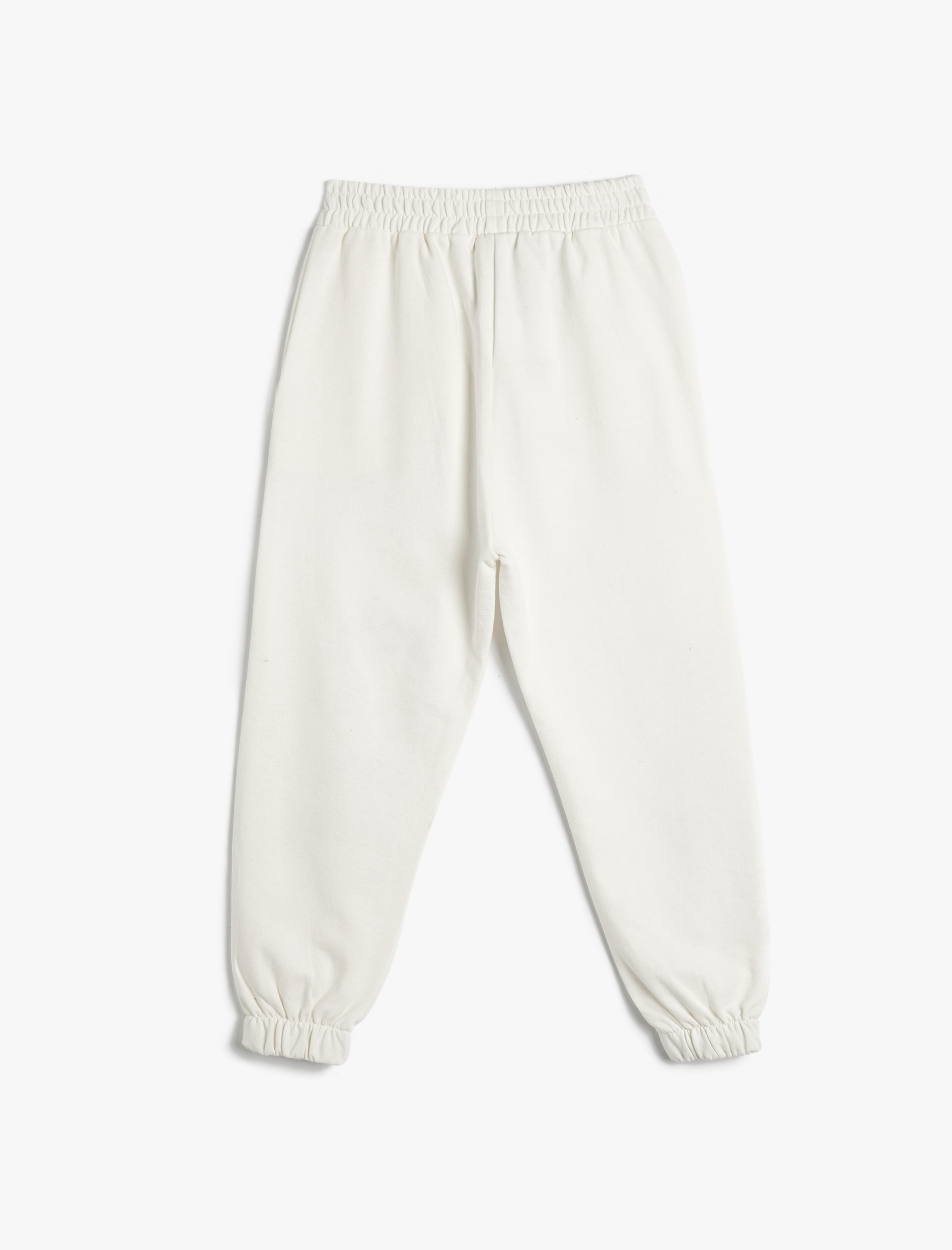  Kız Çocuk Jogger Eşofman Altı Japon Baskılı Cepli Beli Lastikli Pamuklu Şardonlu