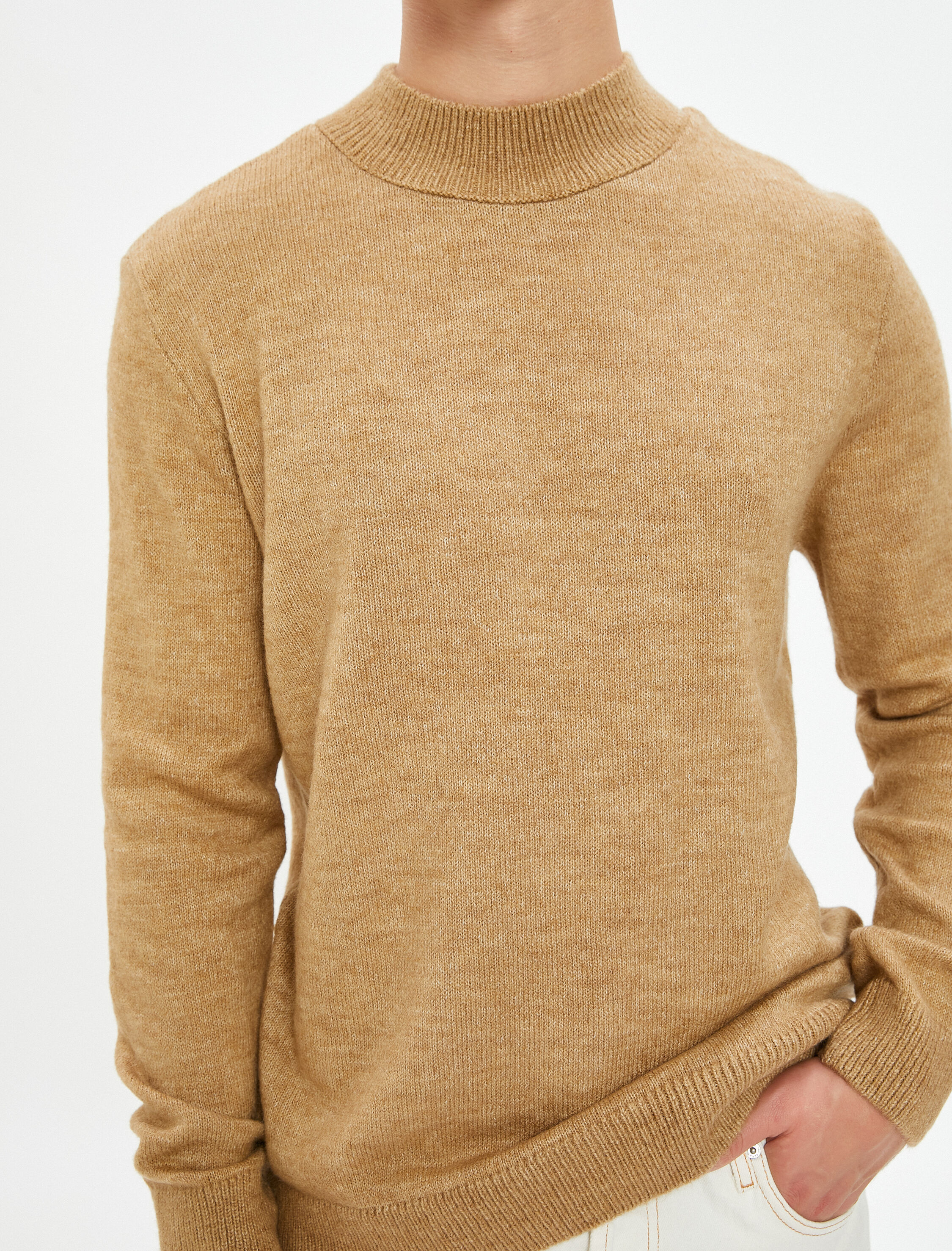   Basic Triko Kazak Yarım Balıkçı Yaka Dar Kesim