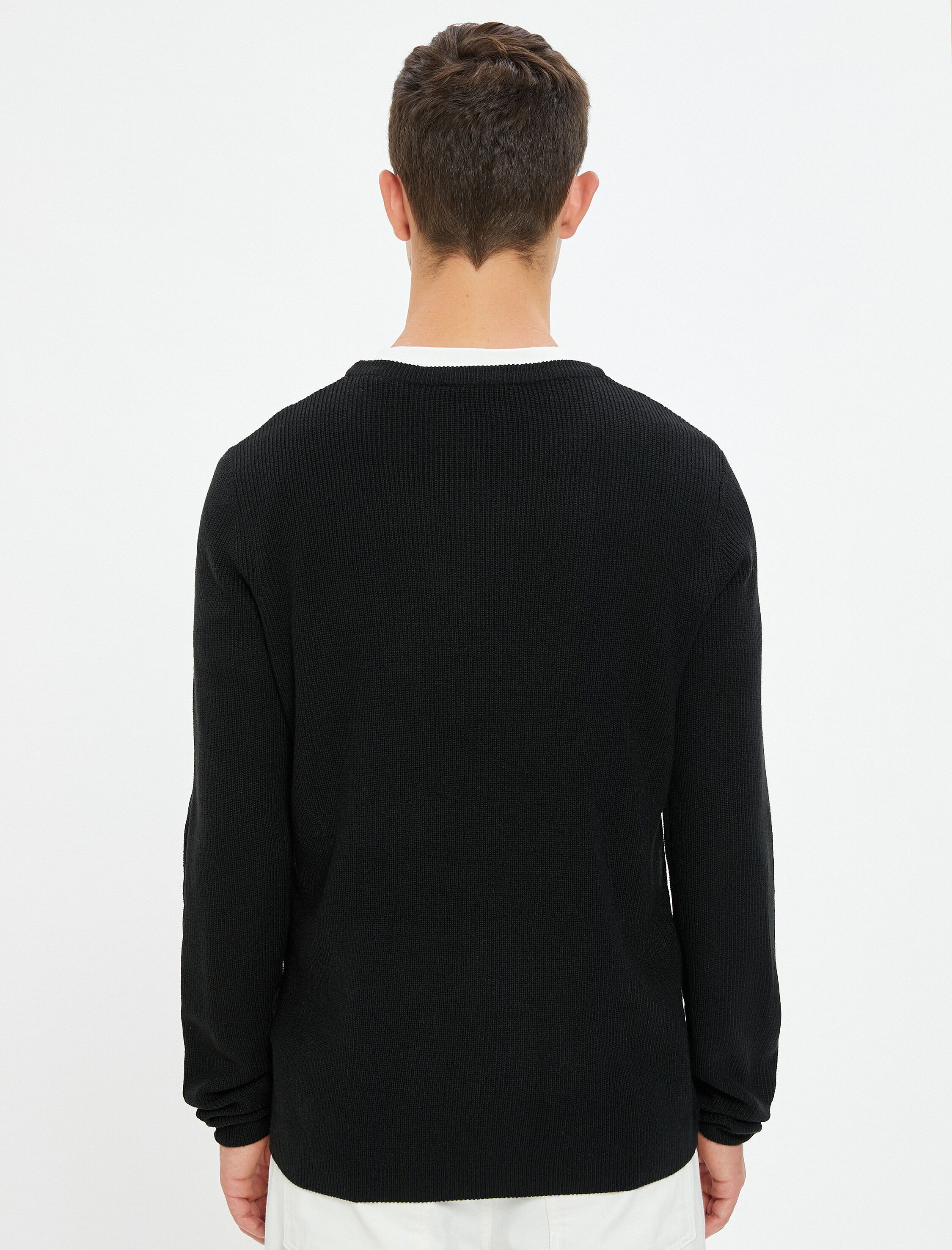   Triko Kazak Bisiklet Yaka Dokulu Uzun Kollu