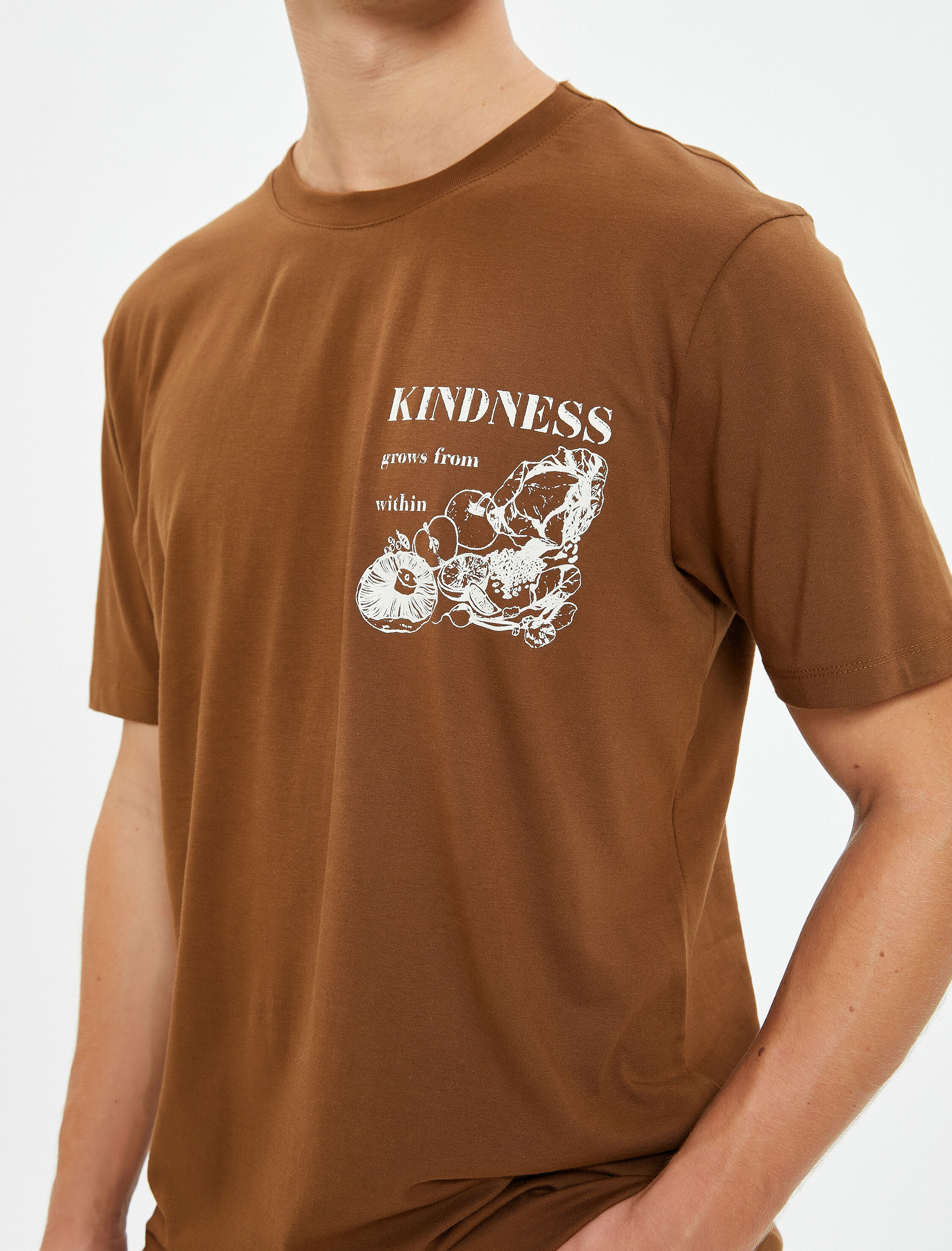   Arkası Baskılı Tişört Sloganlı Bisiklet Yaka Kısa Kollu