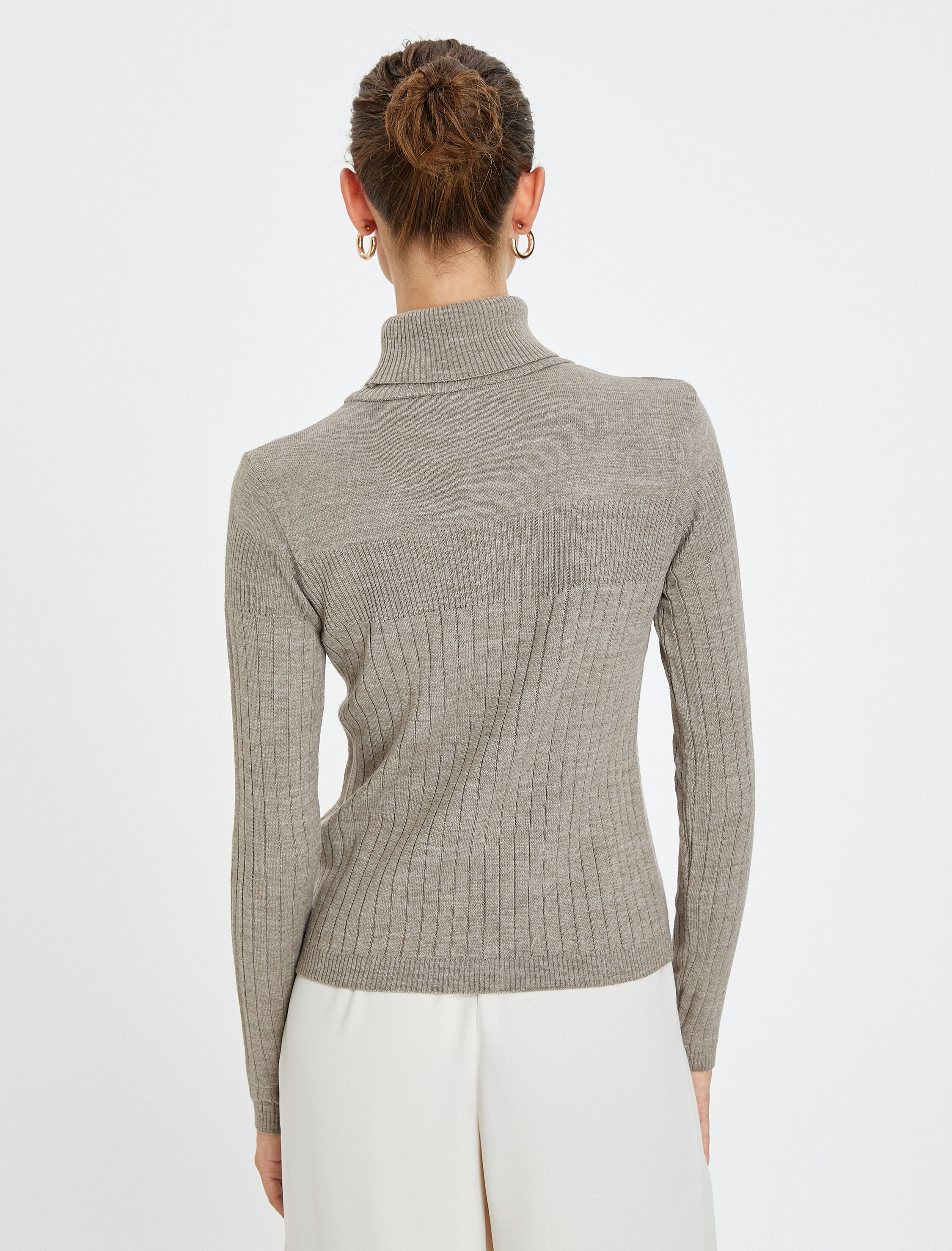   Triko Boğazlı Kazak Dokulu Akrilik Kaşmir Dokulu