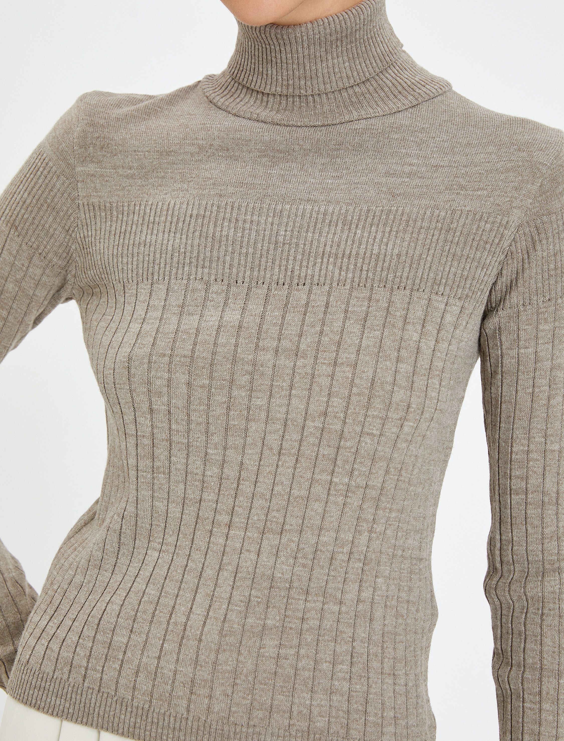   Triko Boğazlı Kazak Dokulu Akrilik Kaşmir Dokulu