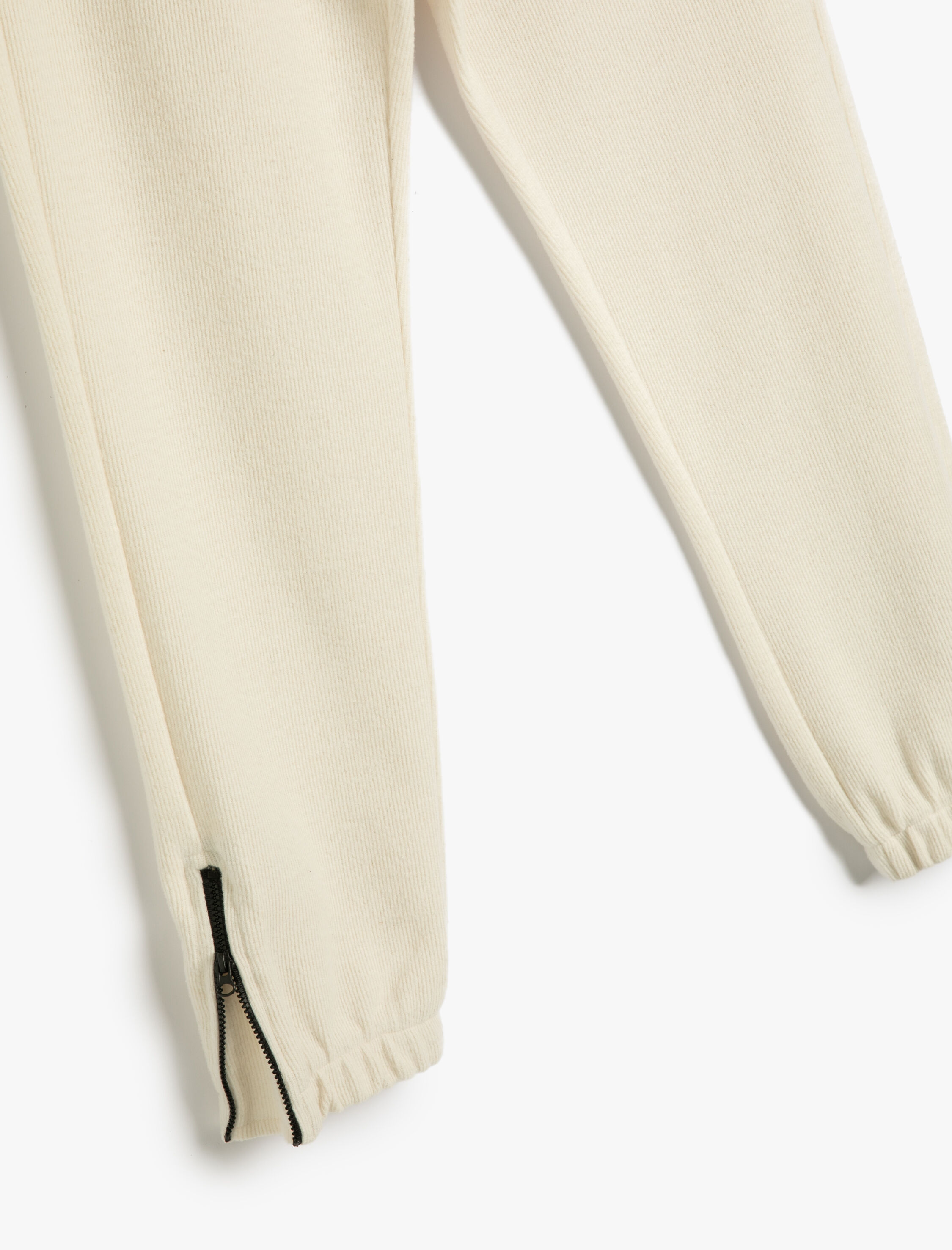  Erkek Çocuk Jogger Eşofman Altı Fermuar ve Cep Detaylı Beli Bağlamalı Şardonlu