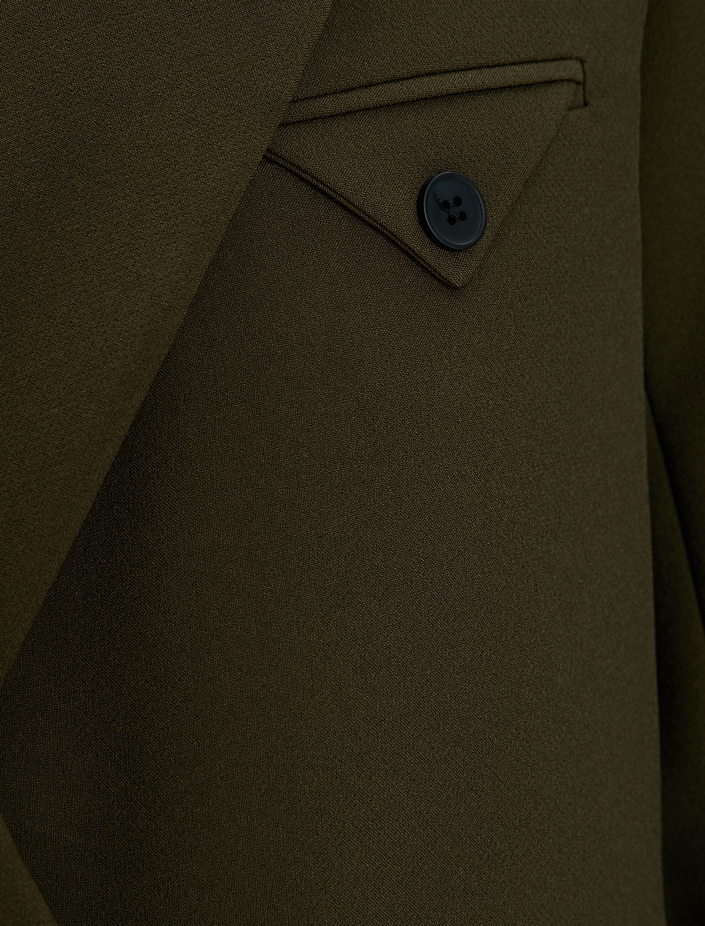   Oversize Blazer Ceket Düğmeli Kruvaze Kapaklı Cepli