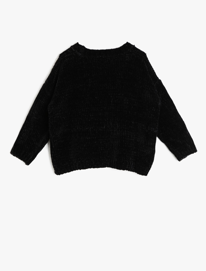 Kız Çocuk Düğme Detaylı Triko Hırka