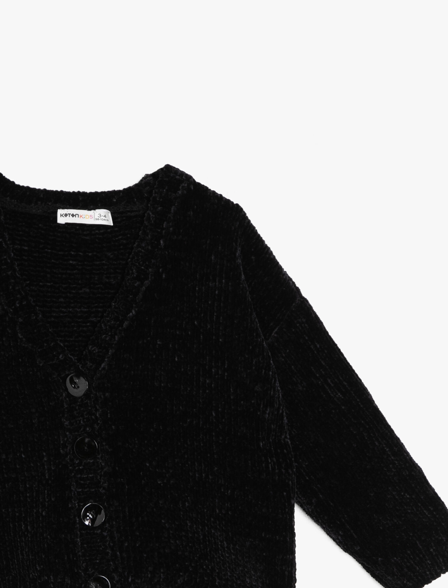  Kız Çocuk Düğme Detaylı Triko Hırka