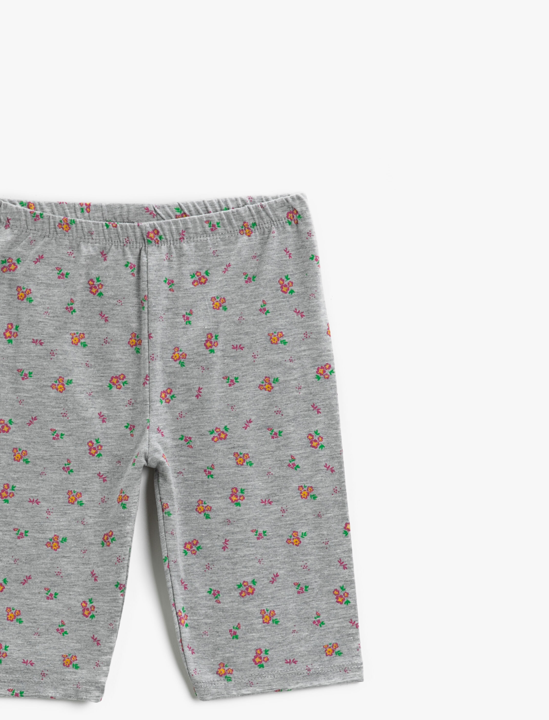  Kız Çocuk Çiçekli Kısa Tayt