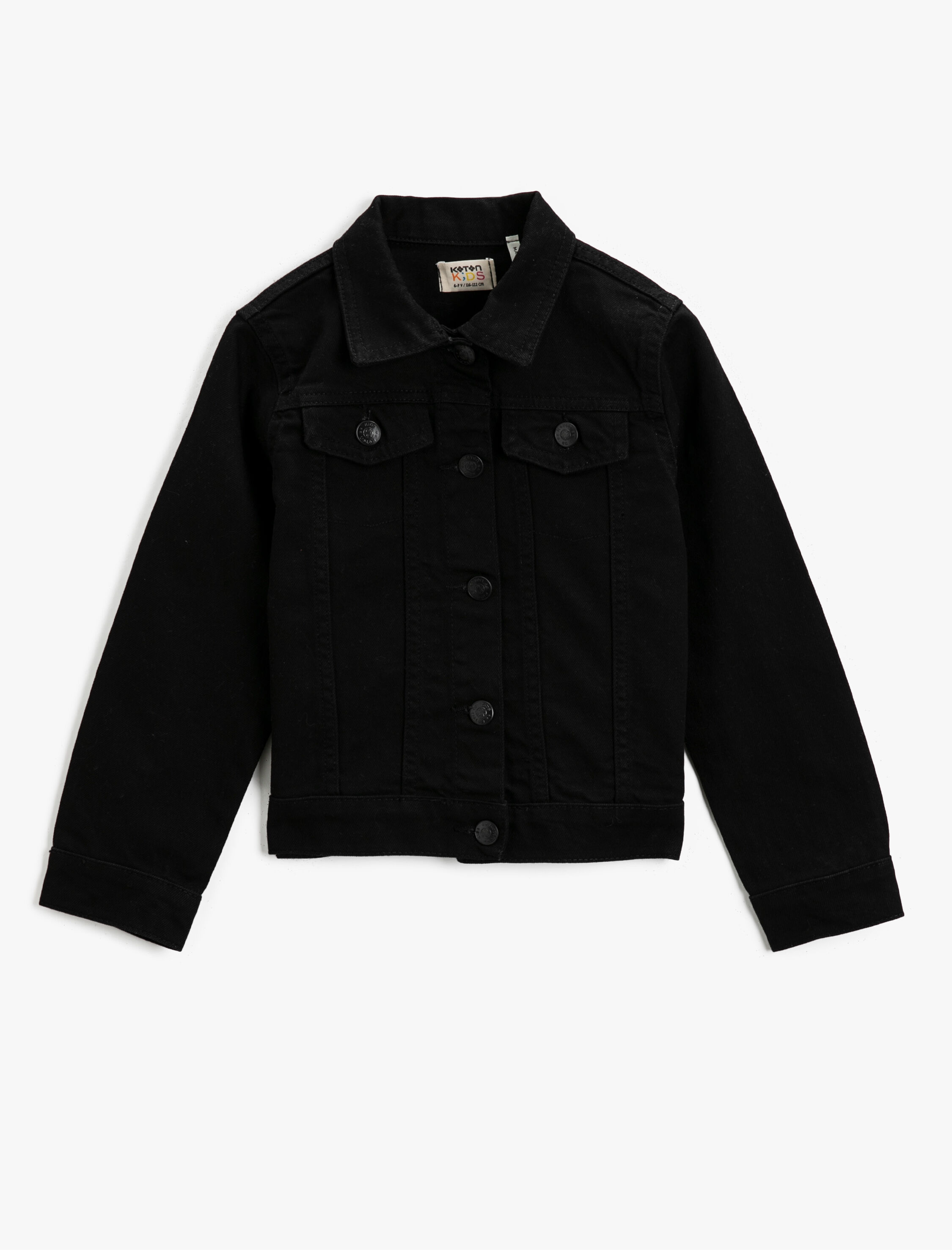  Kız Çocuk Cep Detaylı Kot Ceket