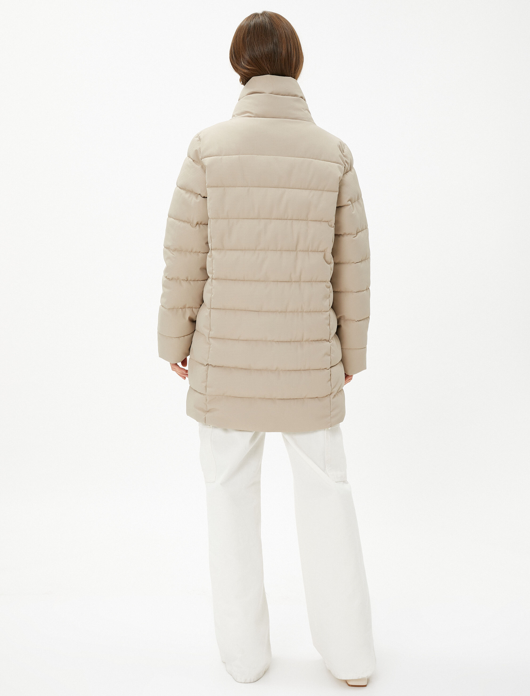   Şişme Mont Dik Yaka Çıtçıtlı Relax Fit