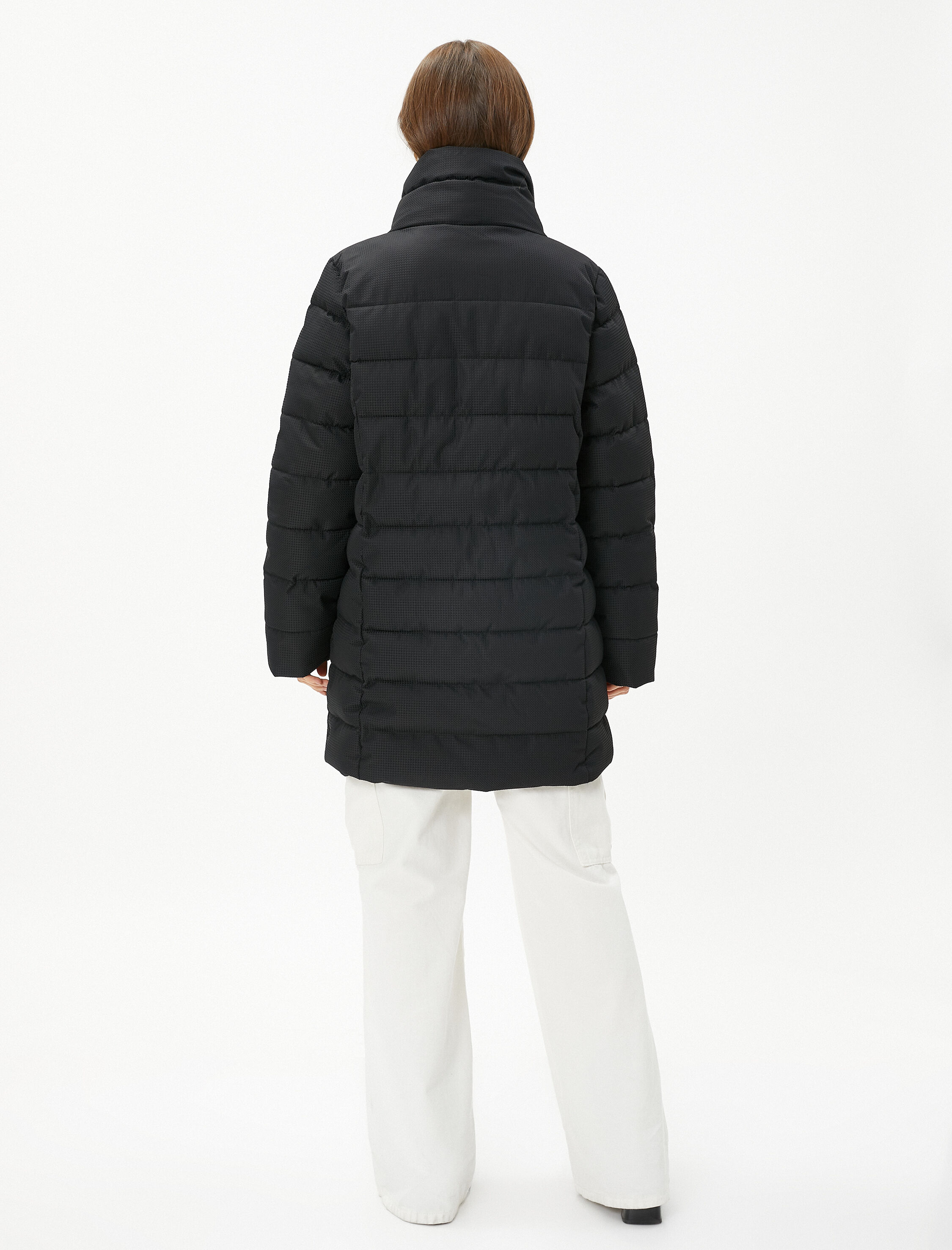   Şişme Mont Dik Yaka Çıtçıtlı Relax Fit