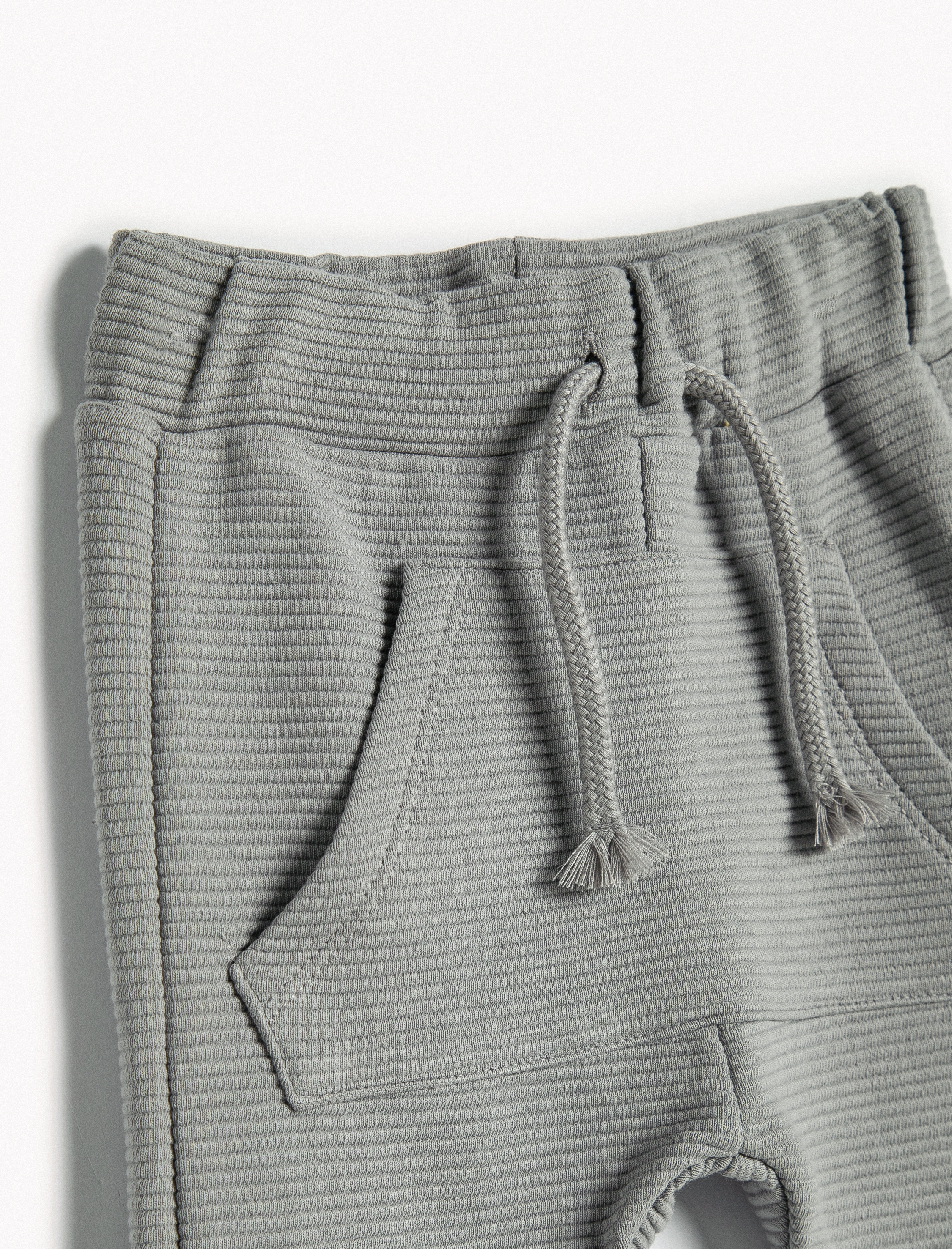  Erkek Bebek Basic Jogger Eşofman Altı Beli Bağlamalı Dokulu Pamuklu