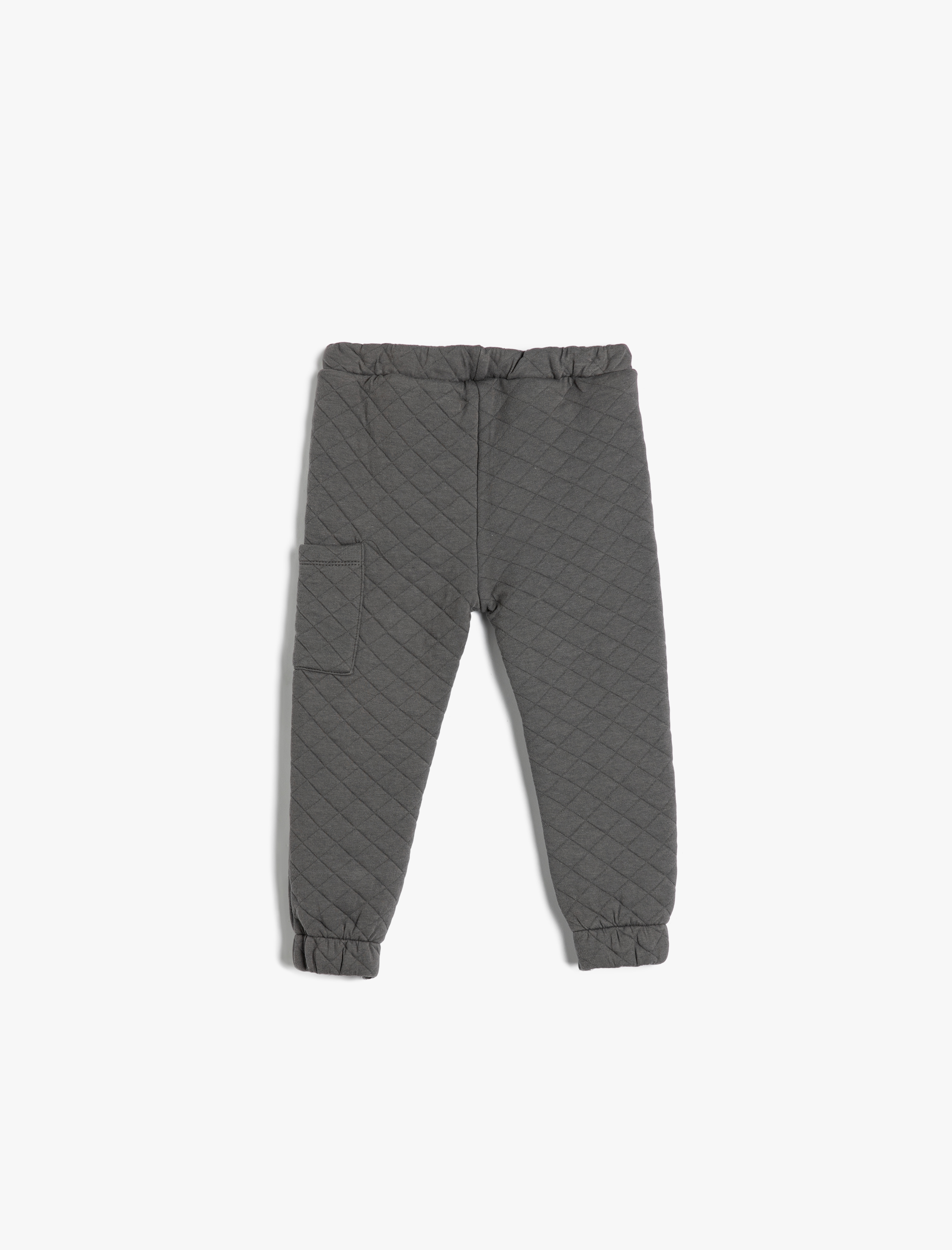  Erkek Bebek Jogger Kapitone Eşofman Altı Beli Bağlamalı Cep Detaylı Pamuklu