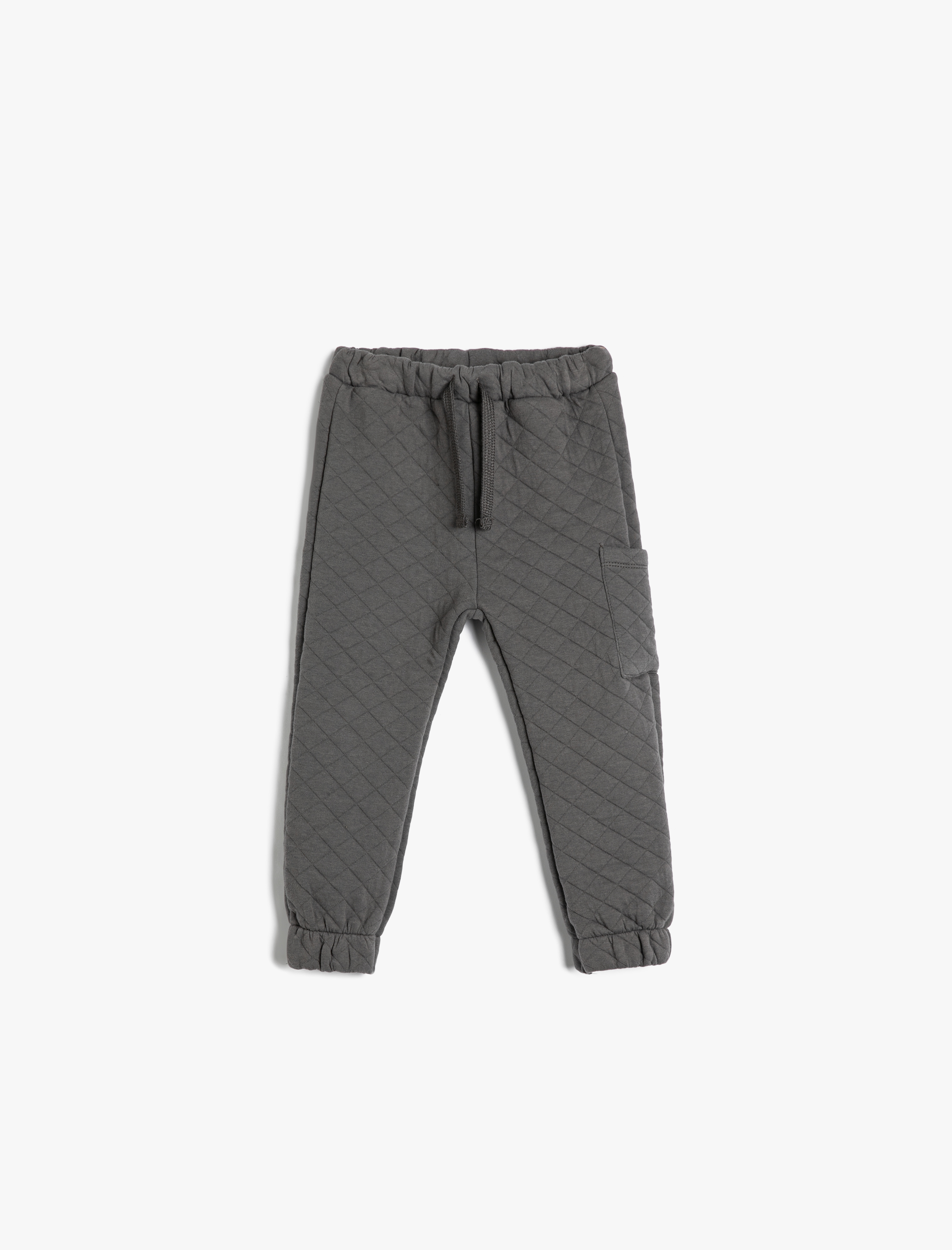  Erkek Bebek Jogger Kapitone Eşofman Altı Beli Bağlamalı Cep Detaylı Pamuklu