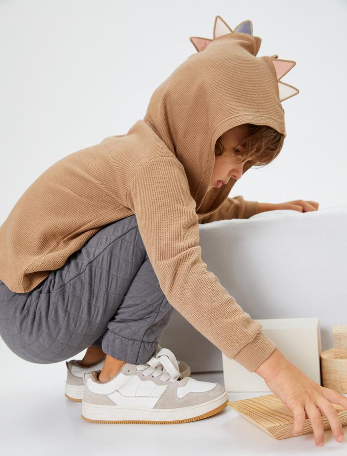 Erkek Bebek Jogger Kapitone Eşofman Altı Beli Bağlamalı Cep Detaylı Pamuklu