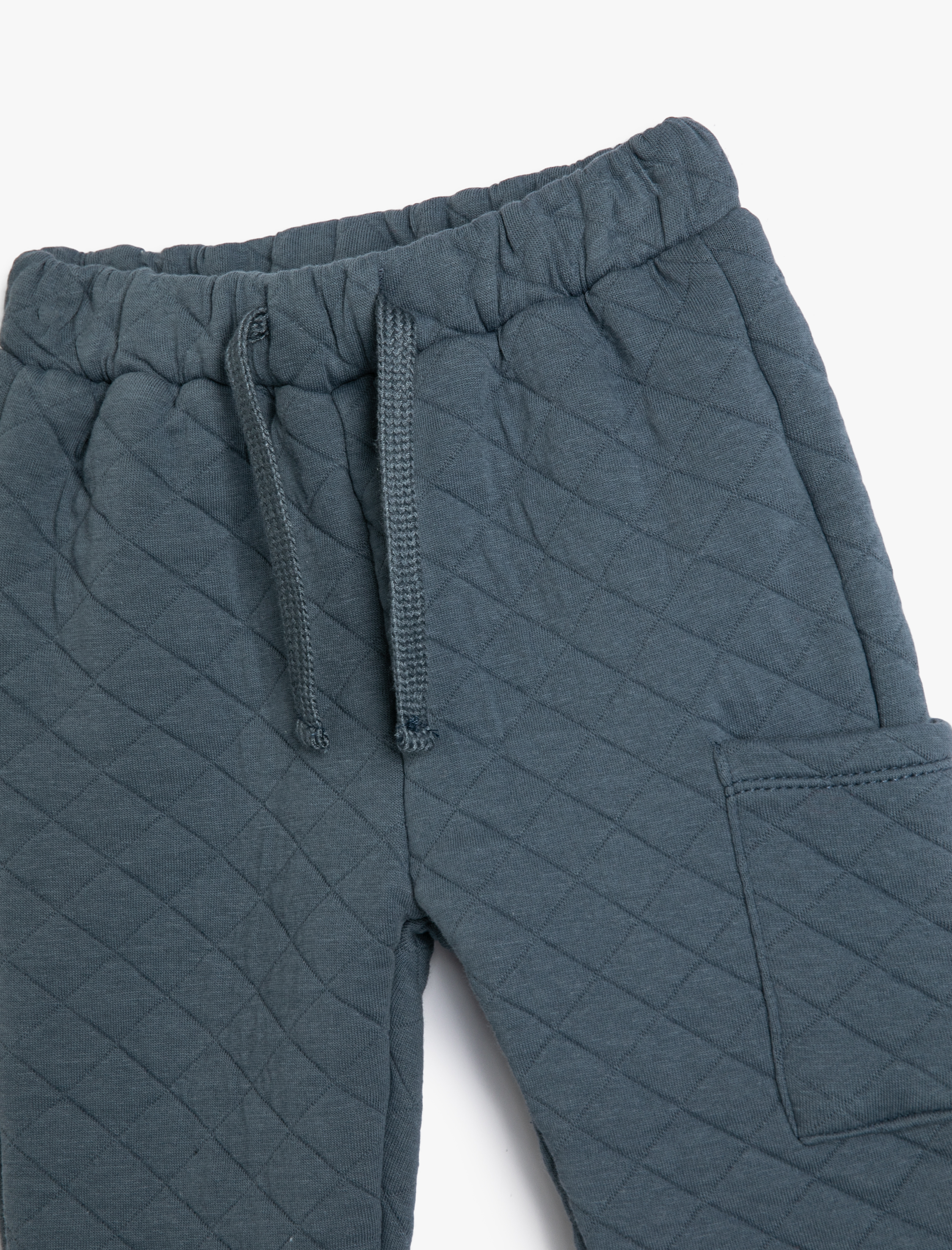  Erkek Bebek Jogger Kapitone Eşofman Altı Beli Bağlamalı Cep Detaylı Pamuklu