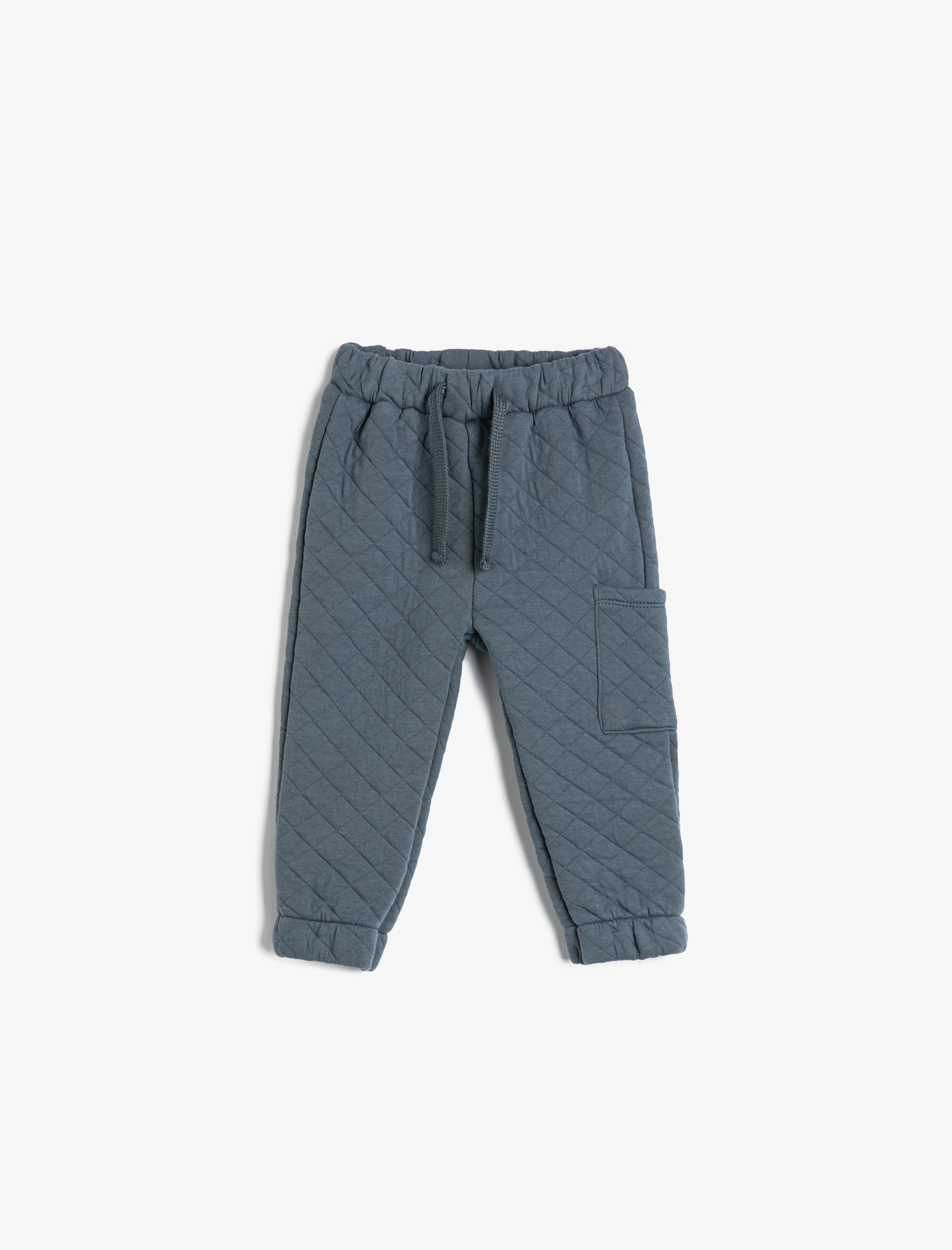  Erkek Bebek Jogger Kapitone Eşofman Altı Beli Bağlamalı Cep Detaylı Pamuklu