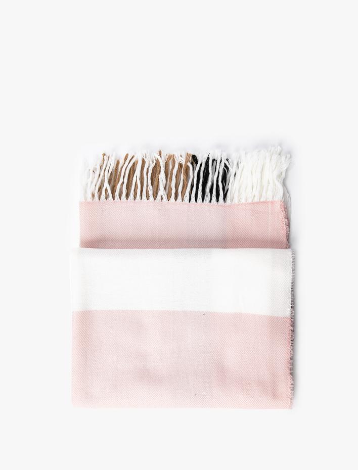 Kadın Dokuma Şal Püsküllü Yumuşak Dokulu