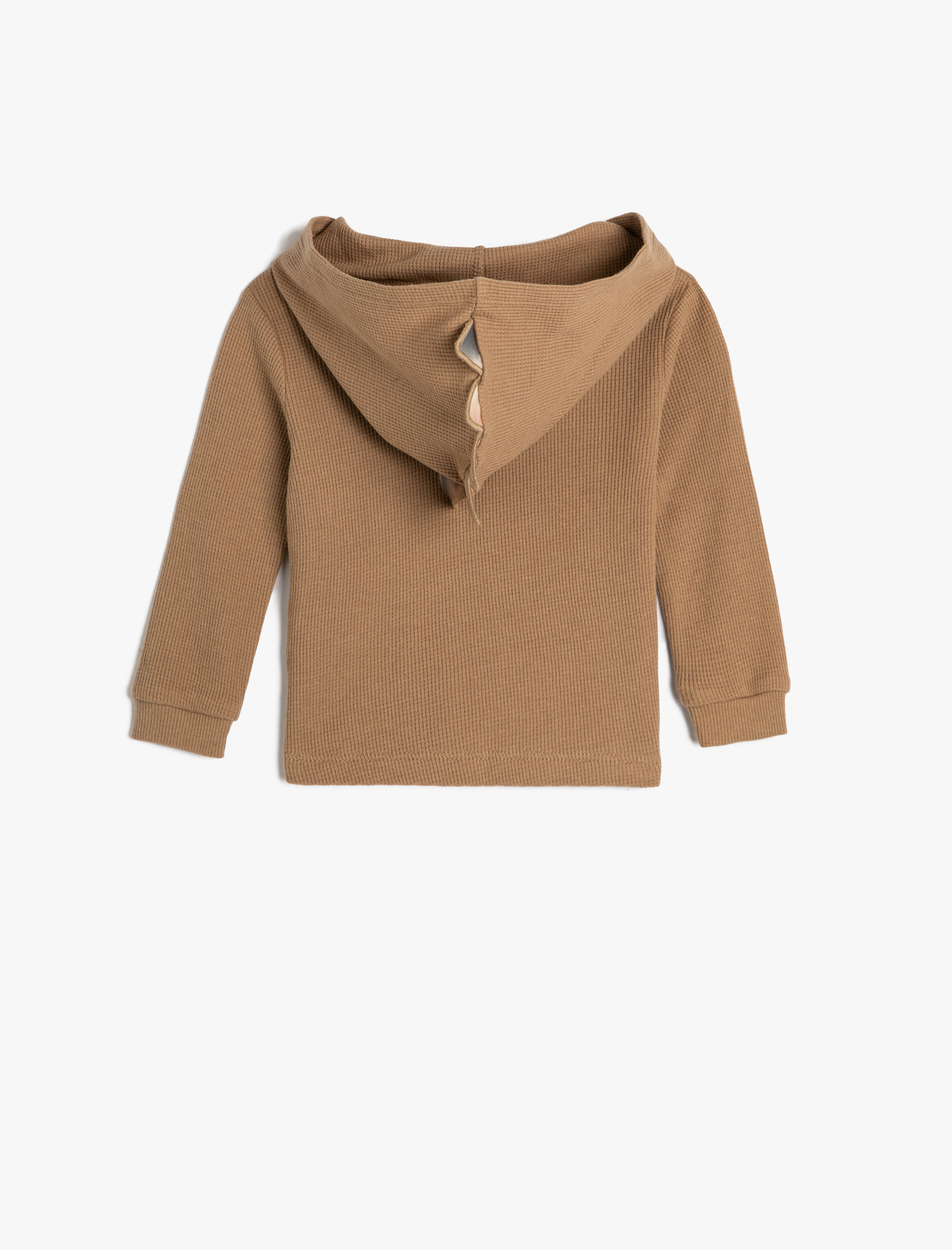  Erkek Bebek Basic Kapşonlu Sweatshirt Uzun Kollu Pamuklu