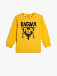 Batman Sweatshirt Lisanslı Şardonlu Pamuklu