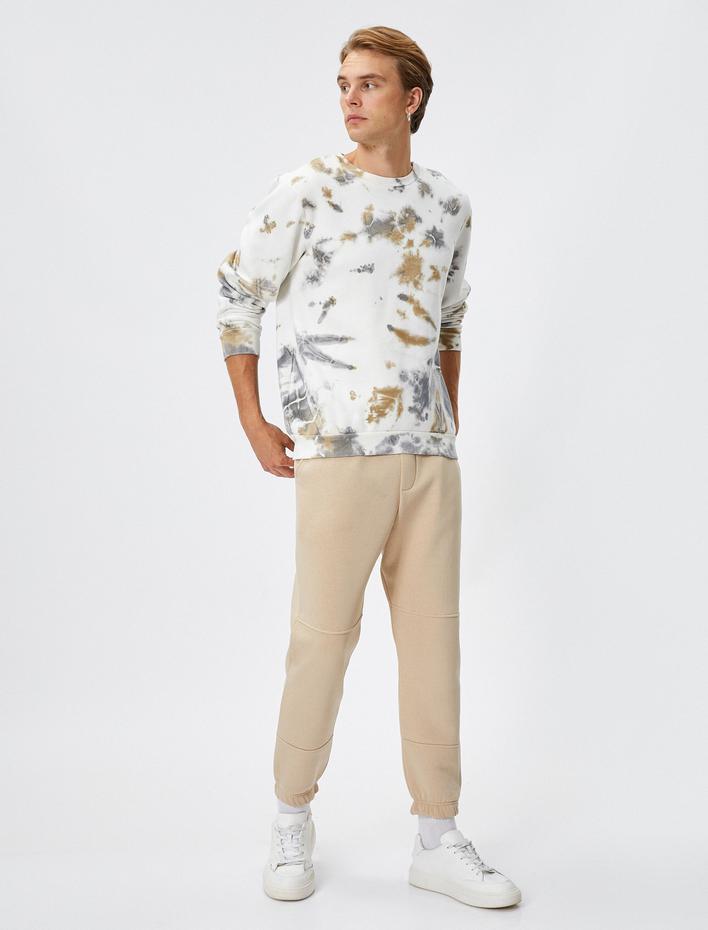  Jogger Eşofman Altı Beli Bağcıklı Cepli Dikiş Detaylı Şardonlu