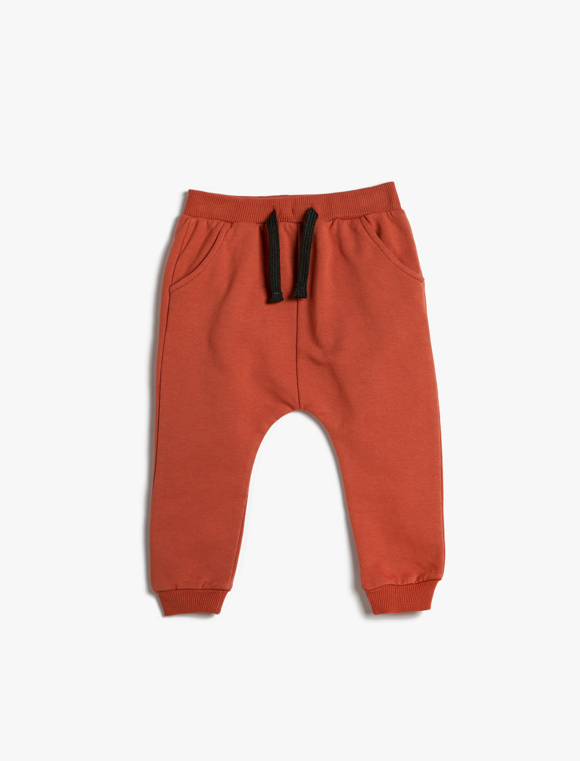  Erkek Bebek Basic Jogger Eşofman Altı Şardonlu Beli Bağlamalı Cepli Pamuklu