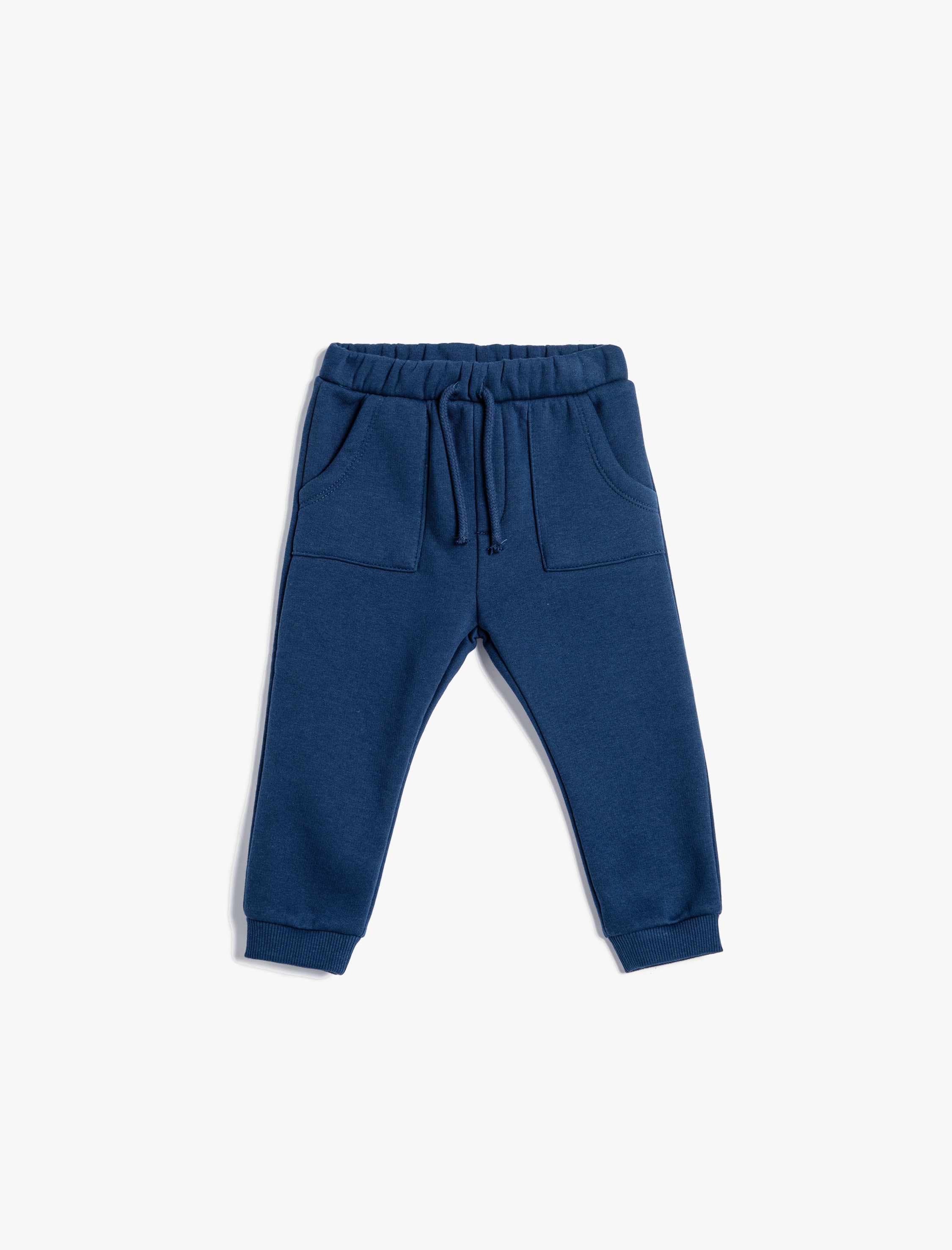  Erkek Bebek Basic Jogger Eşofman Altı Şardonlu Beli Bağlamalı Cepli Pamuklu