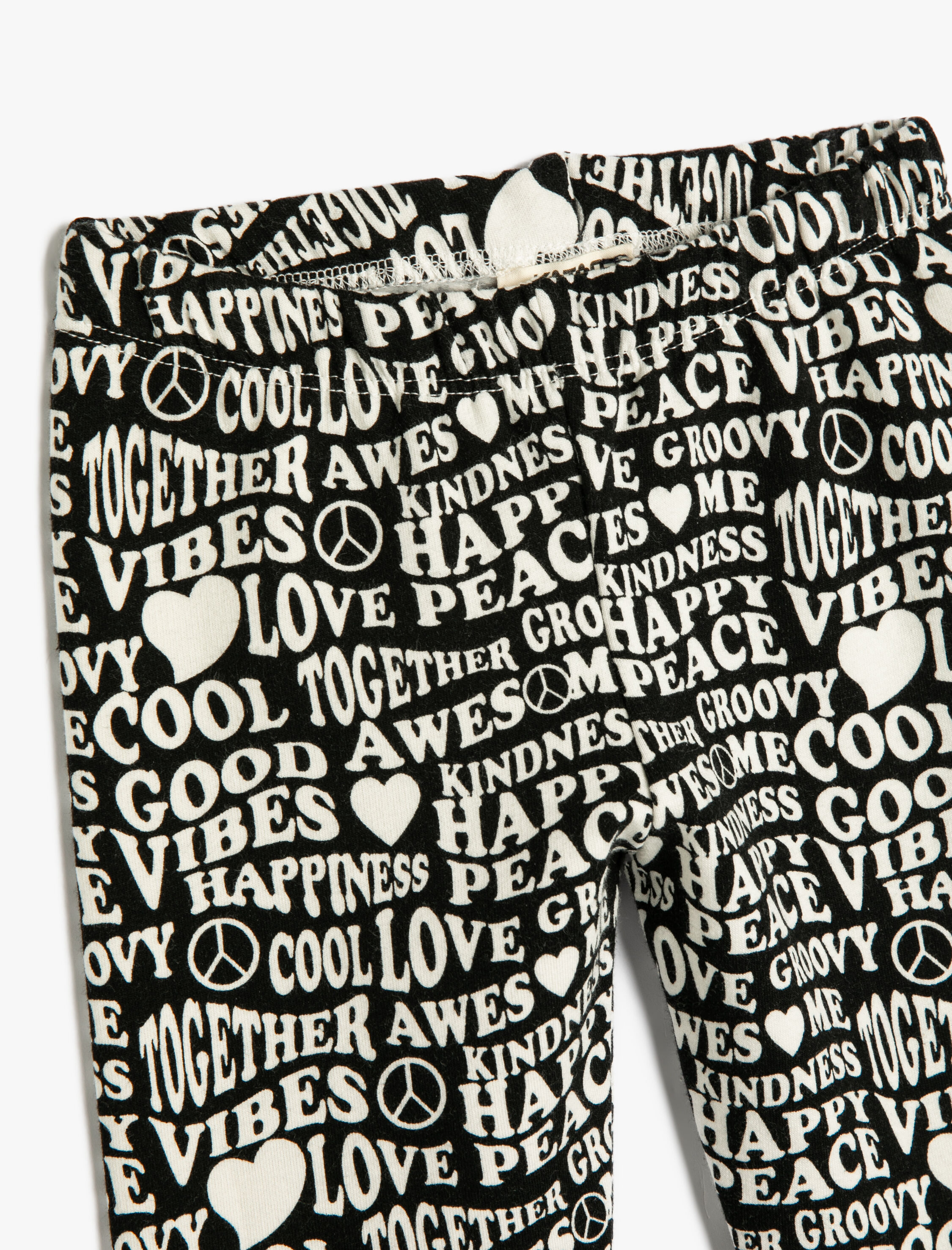  Kız Çocuk Tayt Baskılı Beli Lastikli Pamuklu