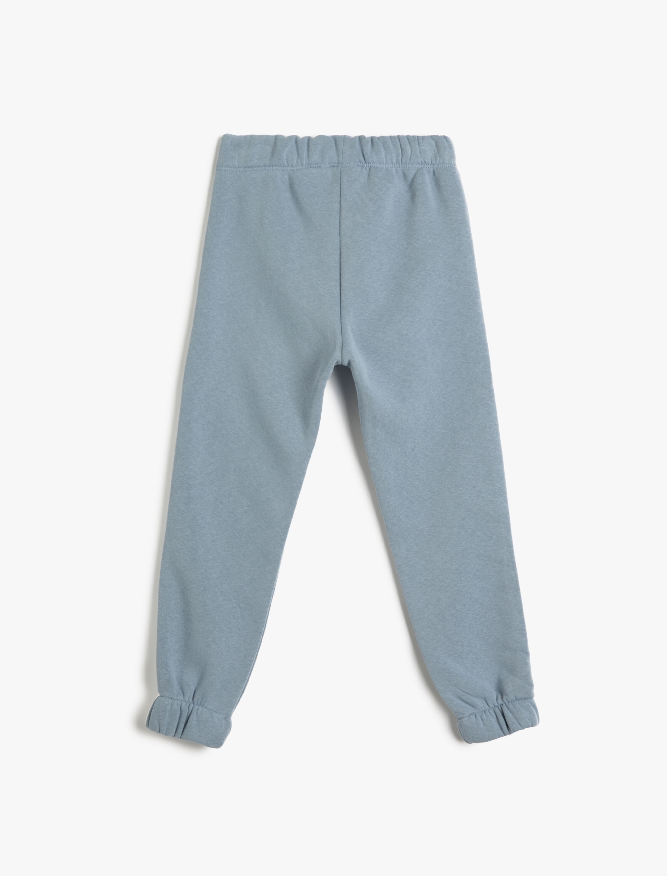  Kız Çocuk Jogger Eşofman Altı Beli Lastikli Baskı Detaylı Cepli Şardonlu