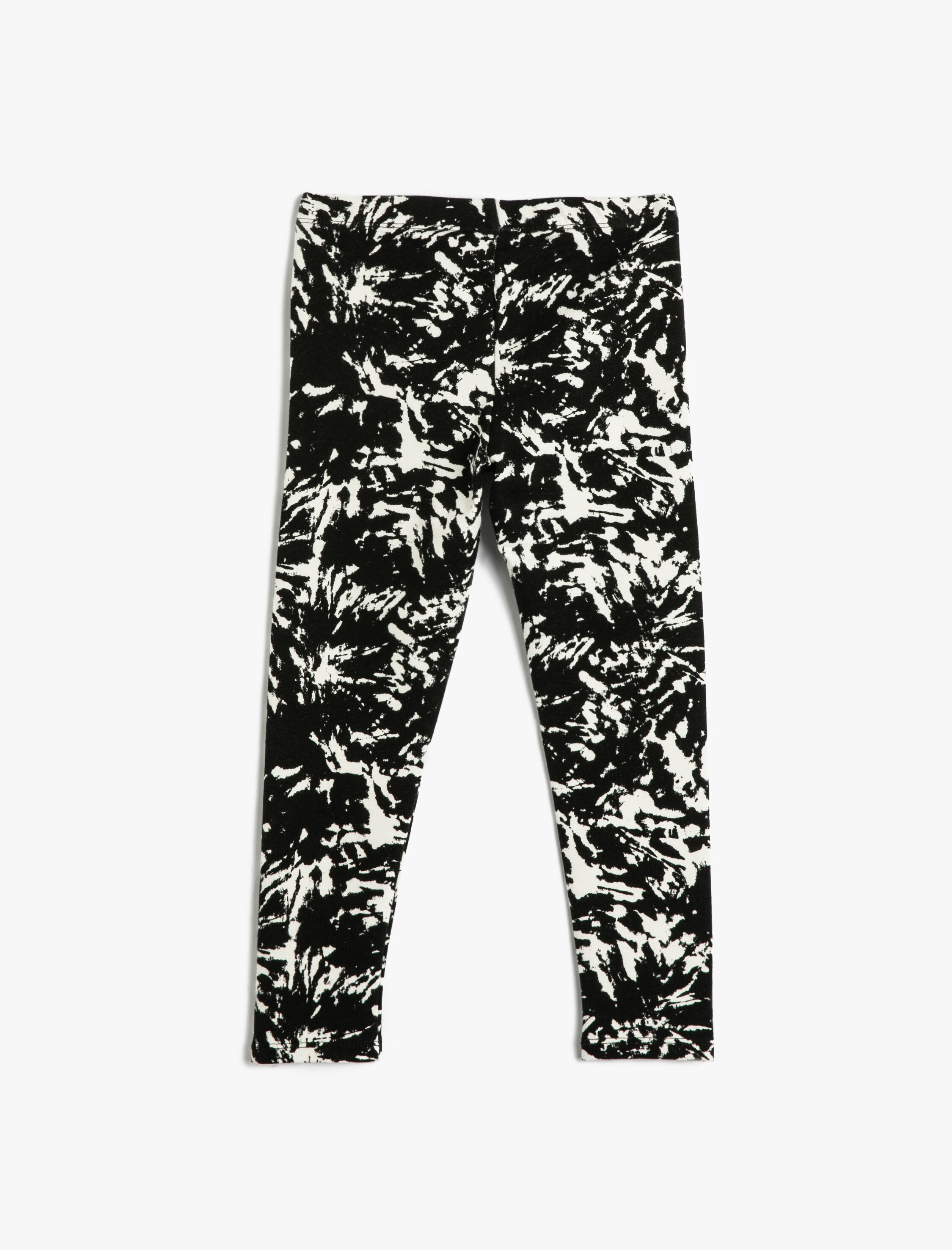  Kız Çocuk Tayt Soyut Desenli Yumuşak Dokulu Pamuklu